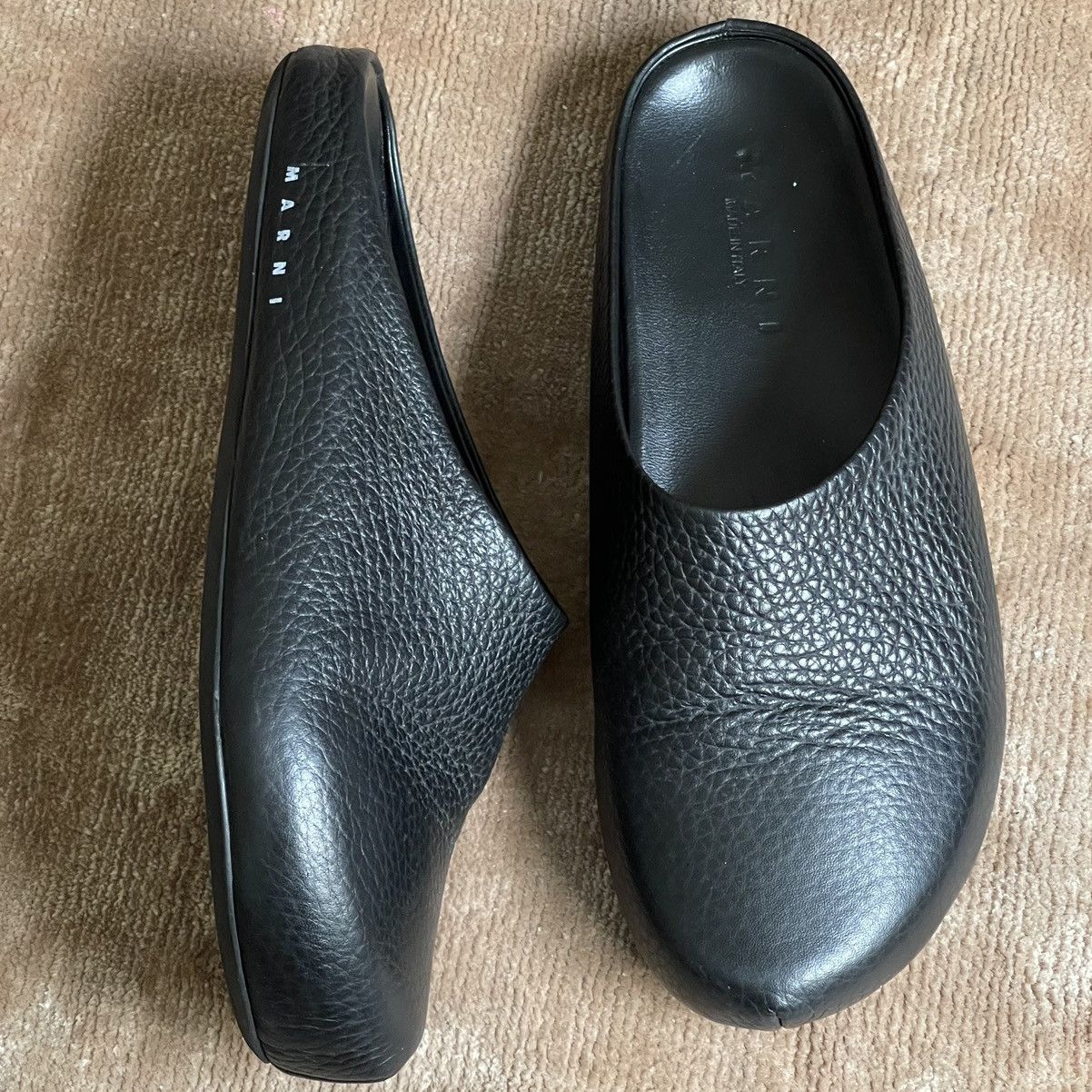 Marni MARNI Black Fussbett Sabot Loafers (mules, clogs) Size US 11 / EU 44 - 3 Thumbnail