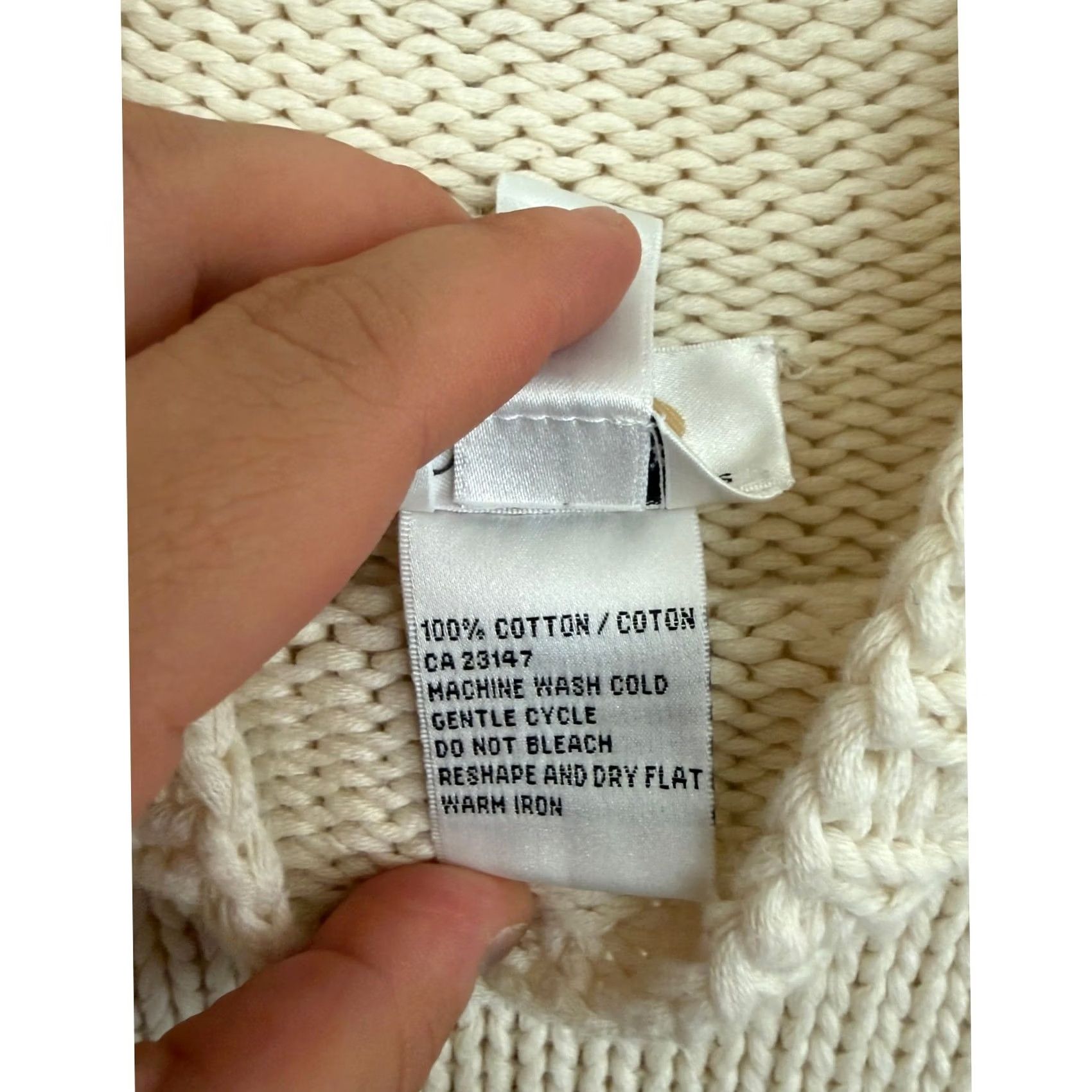 Talbots VINTAGE Talbots Sweater Diamond Argyle Mock Neck Pullover Boxy Hand Knit Beige Medium Petite Womens M Size M / US 6-8 / IT 42-44 - 6 Thumbnail