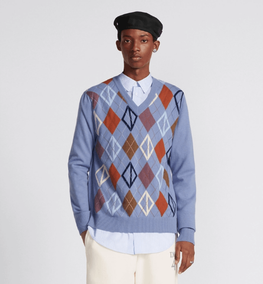 Dior o1w1db10525 413M64 CD Diamond Sweater in Blue Size US L / EU 52-54 / 3 - 4 Thumbnail