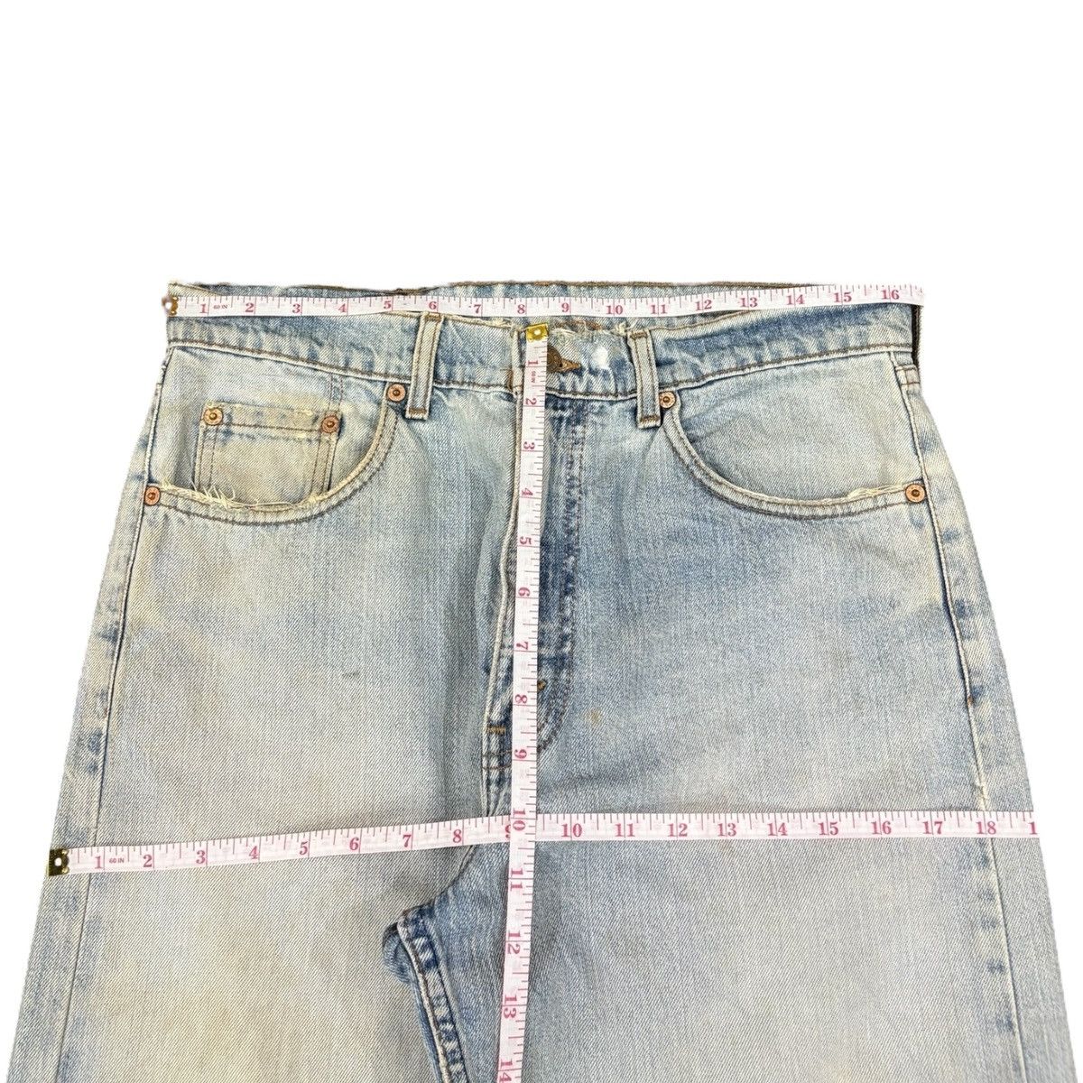 Levi's Vintage 90s Levi’s 512 Dirty Grunge Distressed Baggy Jeans Size US 33 - 11 Thumbnail