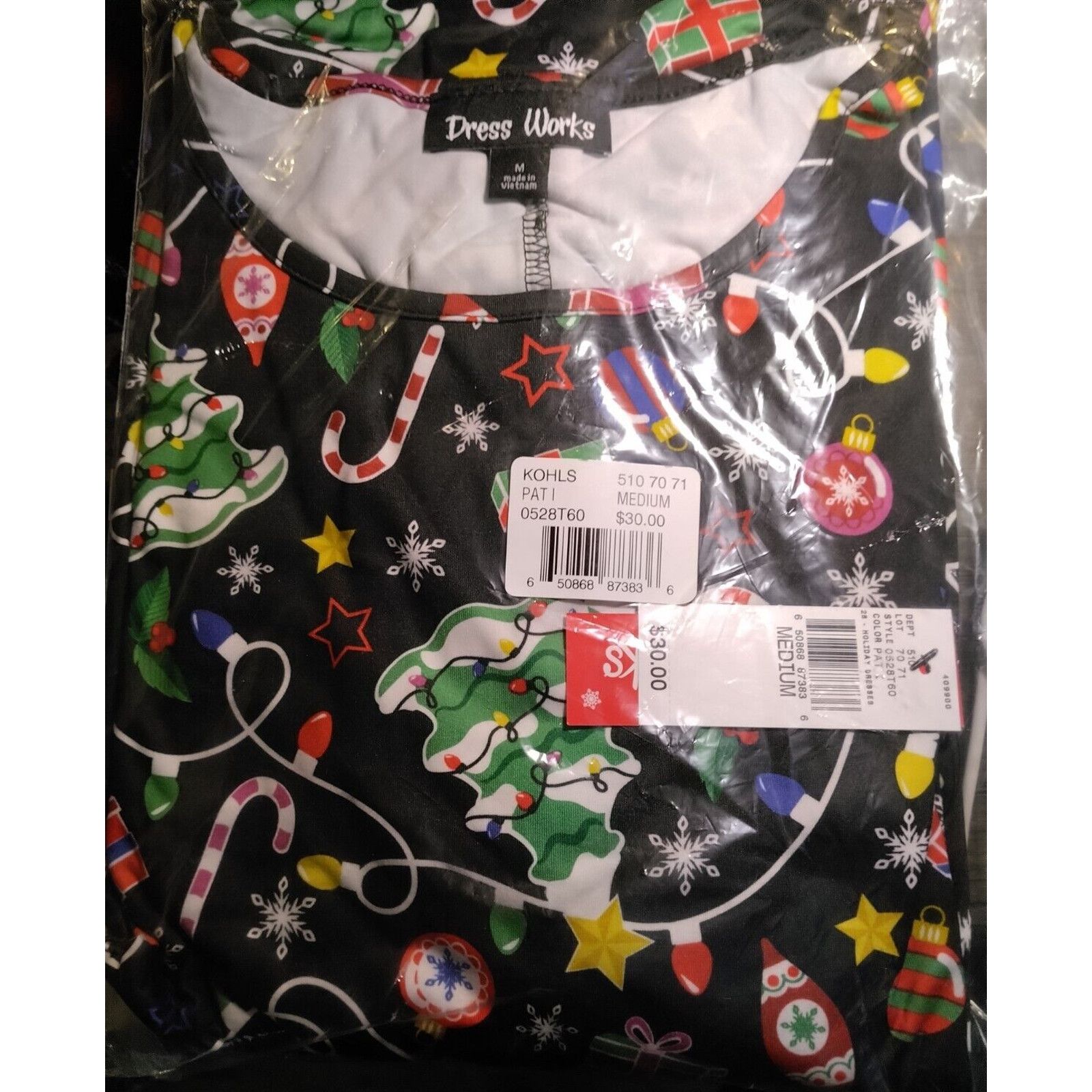 The Unbranded Brand Dress Works Ladies Christmas Tree M Novelty Shift Dress Size M / US 6-8 / IT 42-44 - 3 Thumbnail