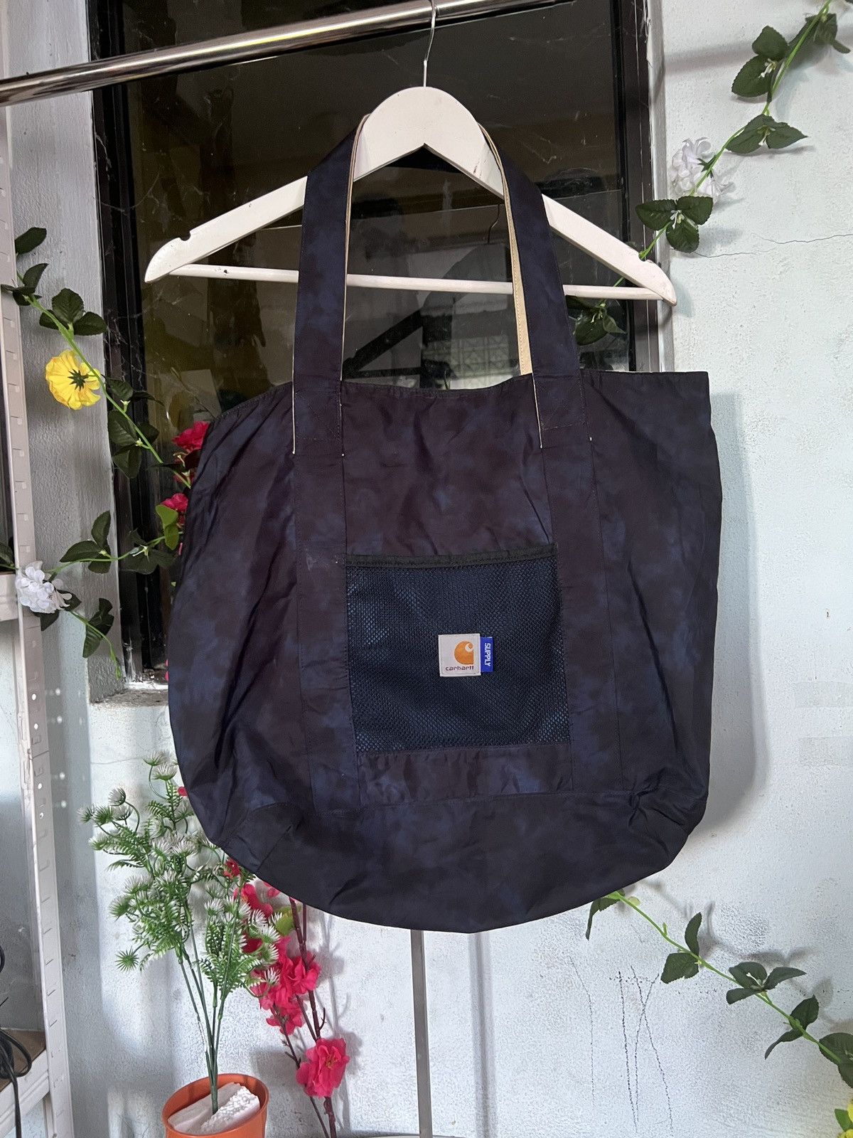 Carhartt × Carhartt Wip Cadhartt Camo Blue Tote Bagg Size ONE SIZE - 1 Thumbnail