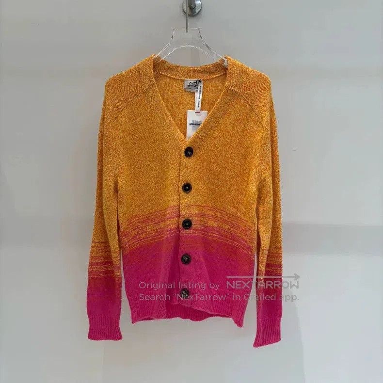 Hermes Gradient Cashmere Cardigan.