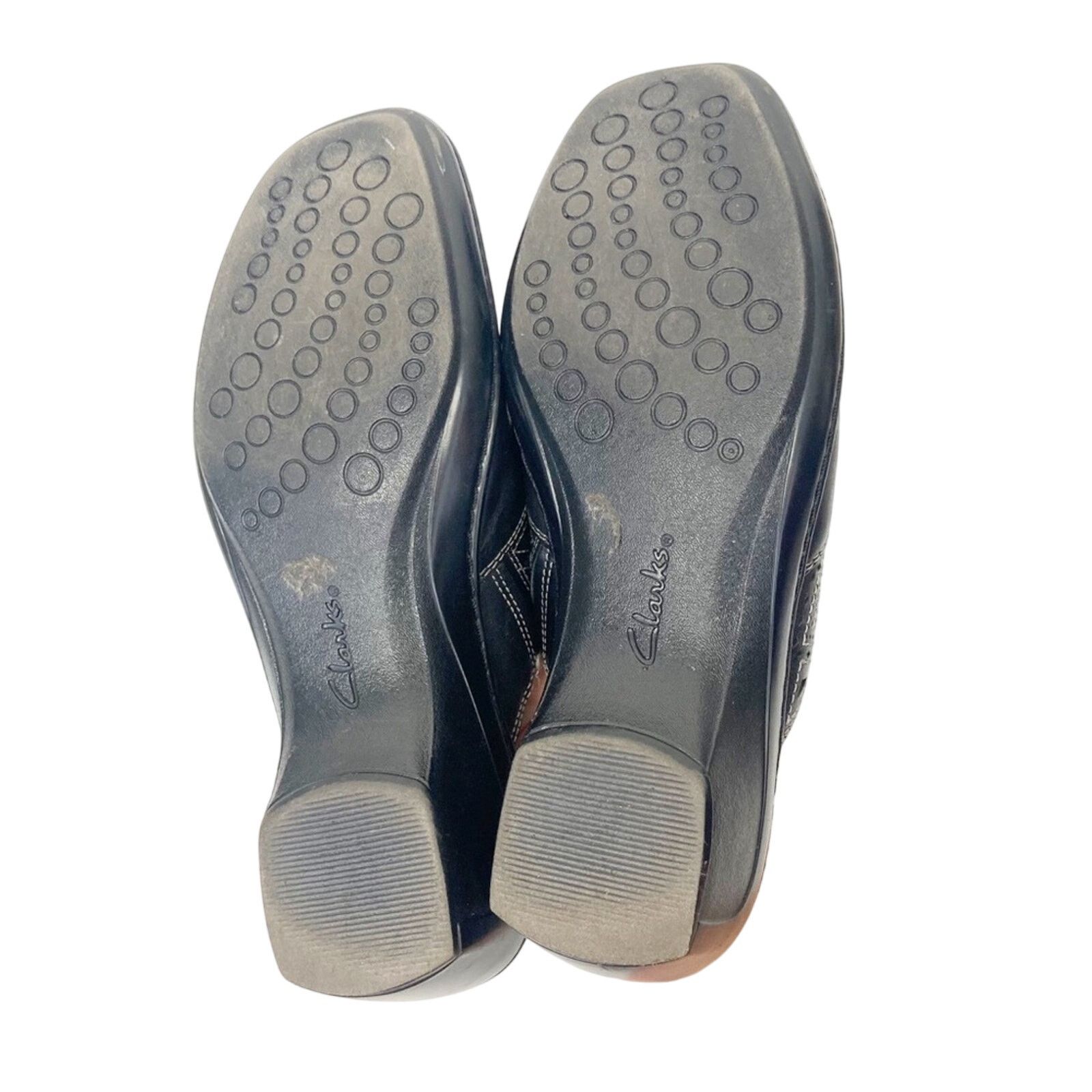 Clarks Clarks Black Leather Clogs Perforated Detail Sz 7.5 Size US 7.5 / IT 37.5 - 6 Thumbnail
