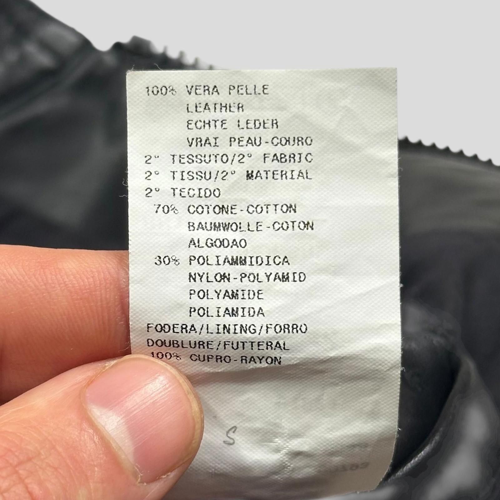 Armani Emporio Armani 2006 Leather Panelled Biker Moto Jacket - S Size US S / EU 44-46 / 1 - 8 Thumbnail