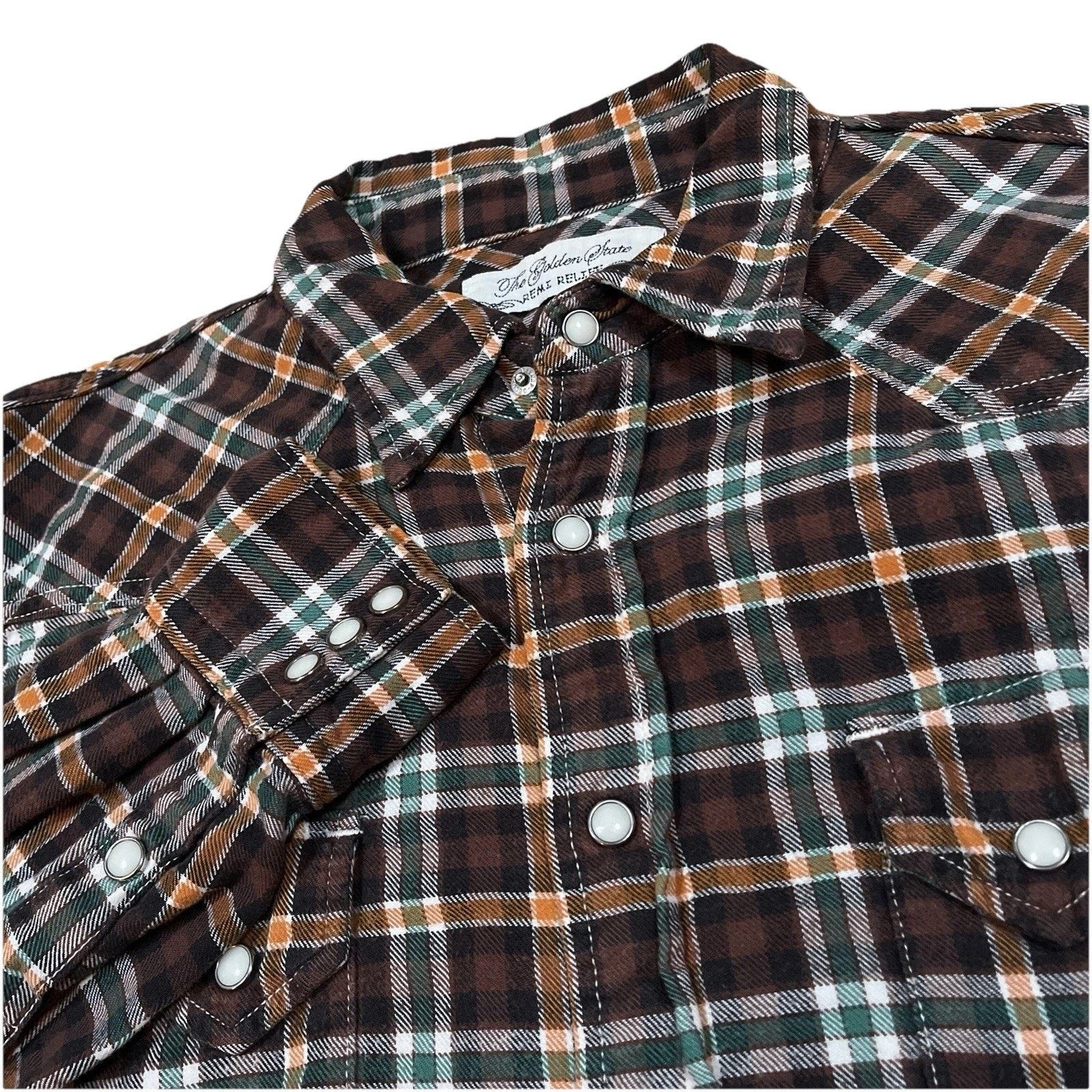 Remi Relief Golden State Remi Plaid Pearl Snap Shirt Fit Japan Western Size US S / EU 44-46 / 1 - 1 Thumbnail
