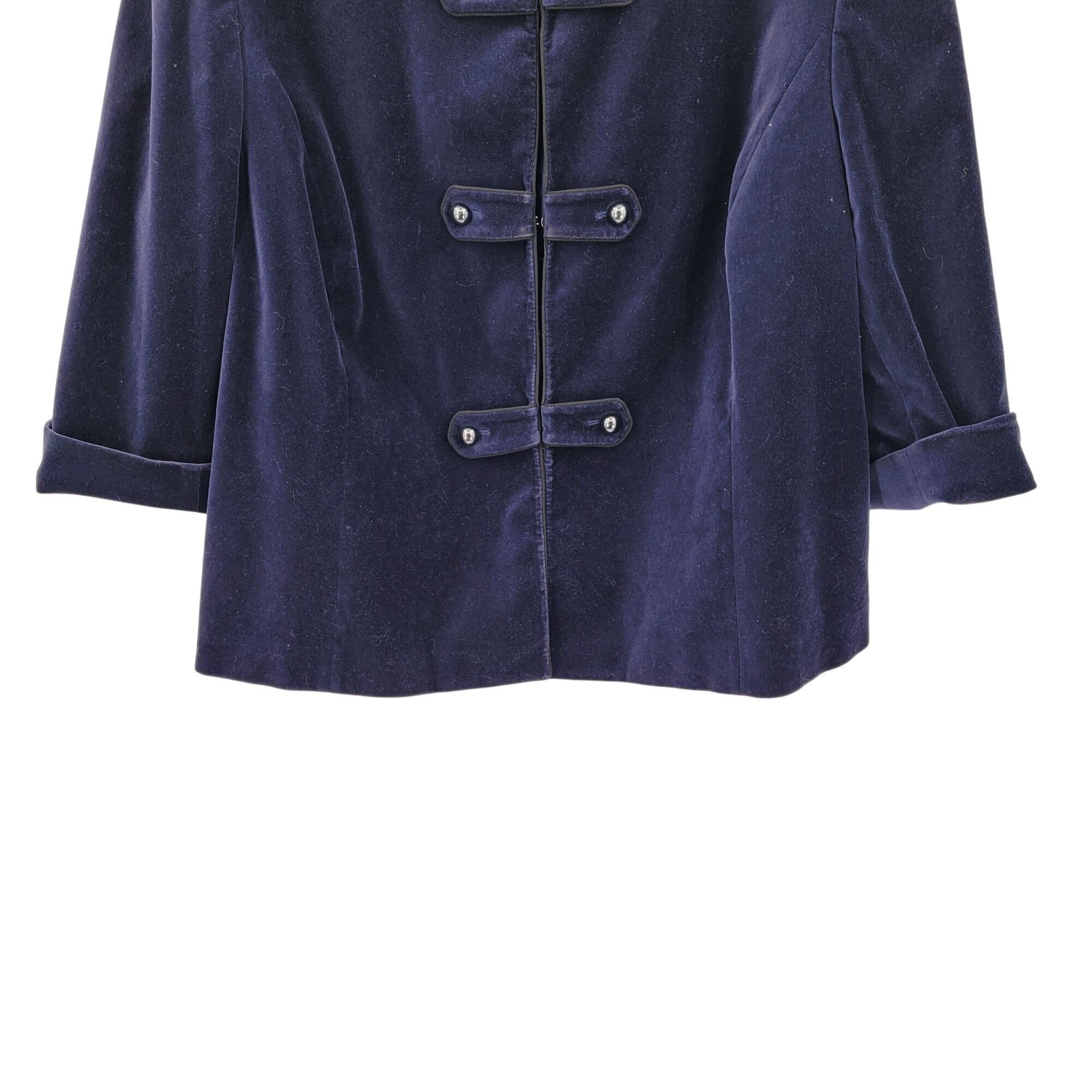 Other Alex Marie Womens Navy Blue Velour Band Blazer Jacket Sz 24W Size 3XL / US 20-22 - 6 Thumbnail