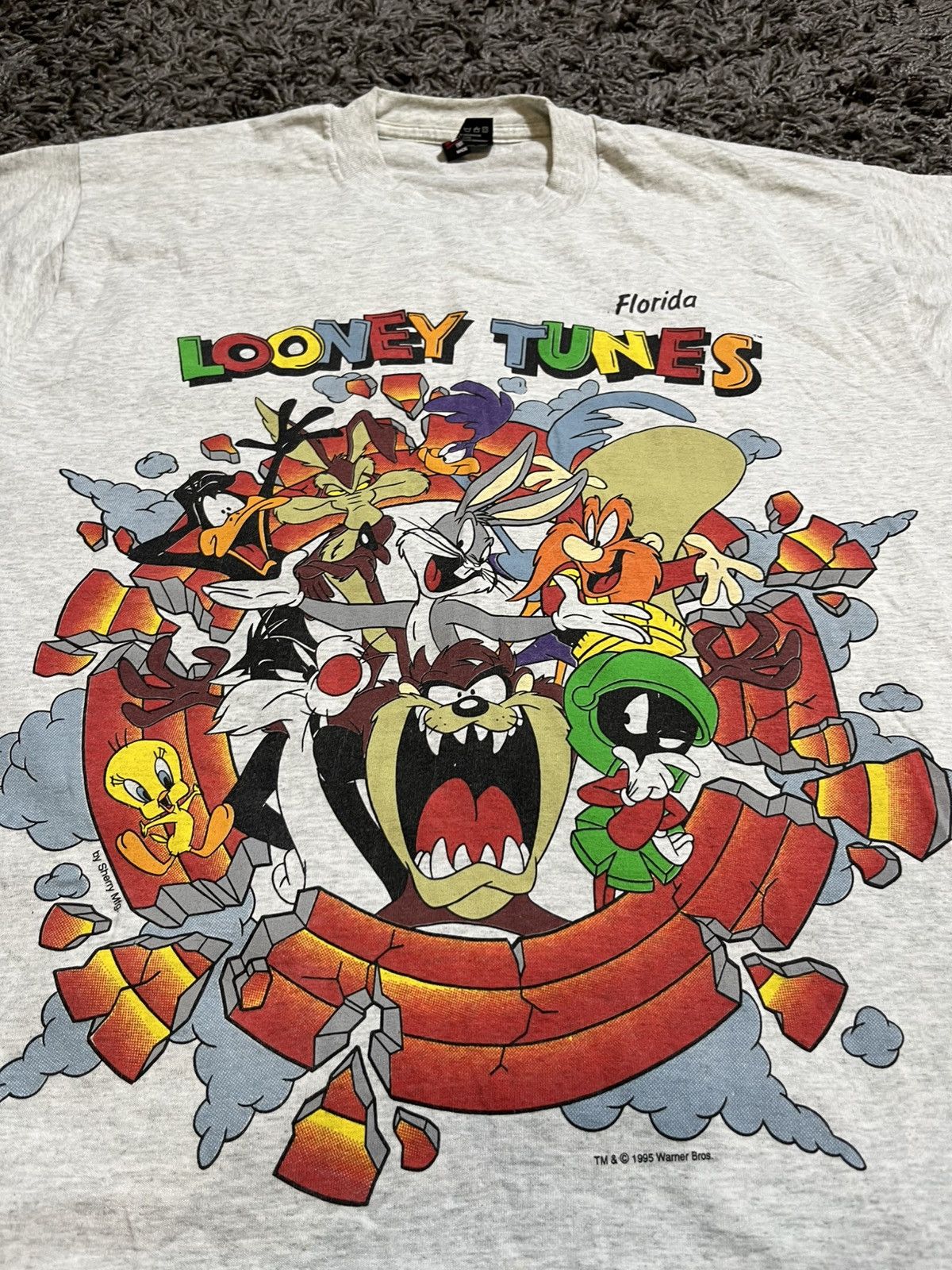 Warner Bros LOONEY TUNES 1995 WARNER BROS. VINTAGE COTTON PRINTED SHIRT Size US L / EU 52-54 / 3 - 3 Thumbnail