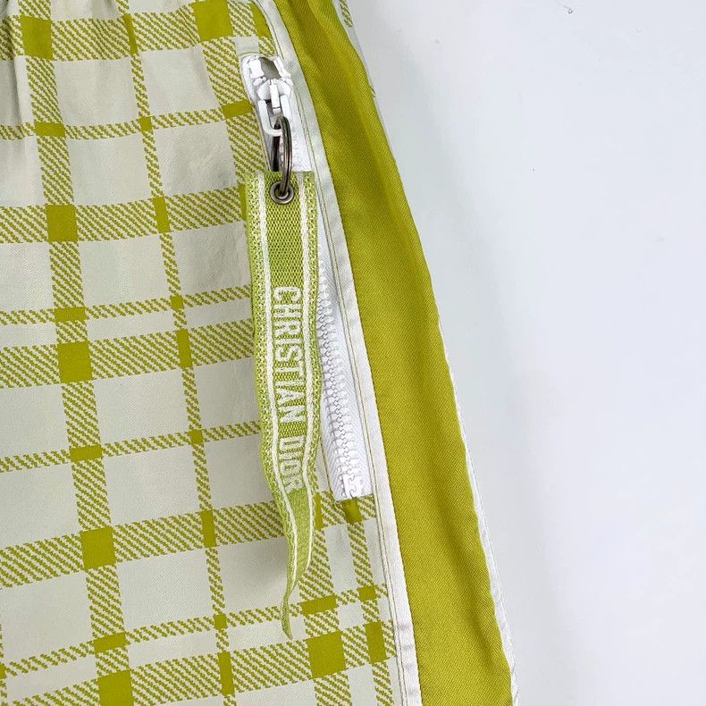 Dior Dior Color-blocked plaid drawstring casual skirt short ski Size 42" / US 20 - 5 Thumbnail