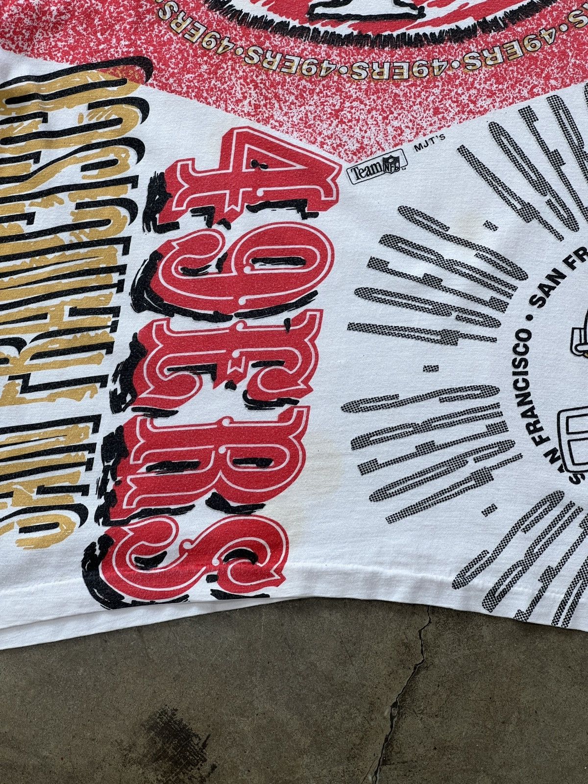 NFL × Vintage Vintage San Francisco 49ers AOP Single Stitch Tee Large Size US L / EU 52-54 / 3 - 5 Thumbnail