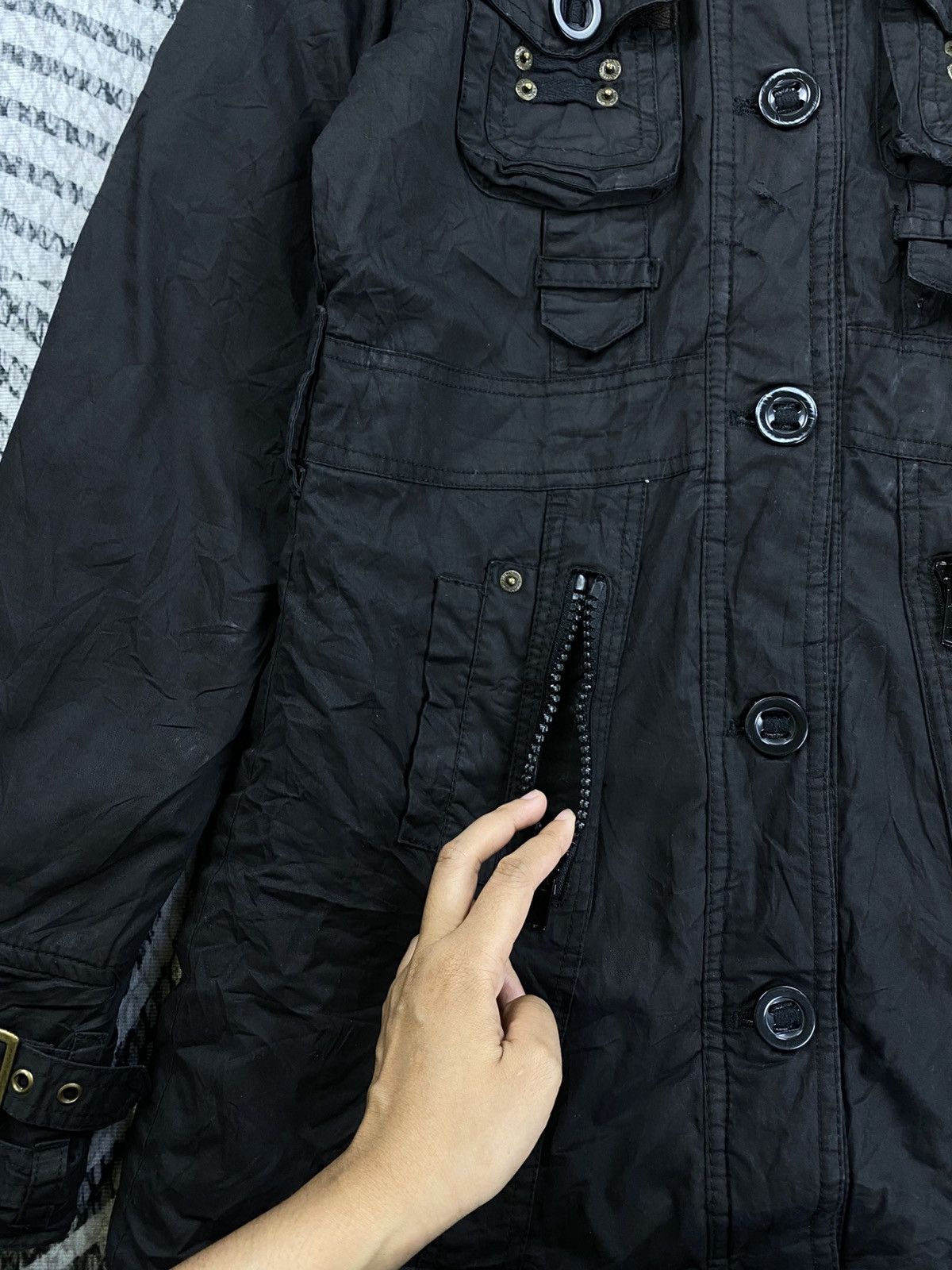If Six Was Nine 🔥LEIN Multipocket Bondage Punk Style Zipper Parka Jacket Size US S / EU 44-46 / 1 - 8 Thumbnail