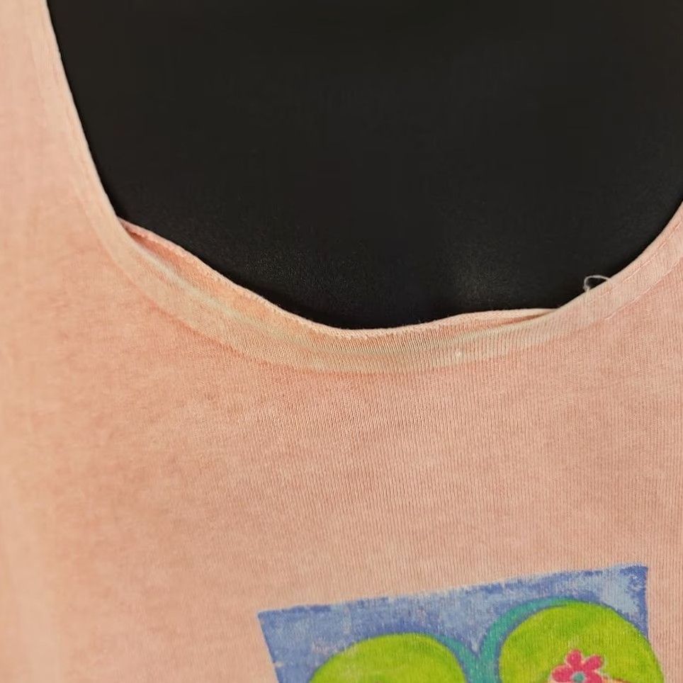 Pinko VINTAGE Glen Ivy Spa Tank Top Womens XL Pink Tank Womens XL Pink Cotton 90s Made In USA Size XL / US 12-14 / IT 48-50 - 4 Thumbnail