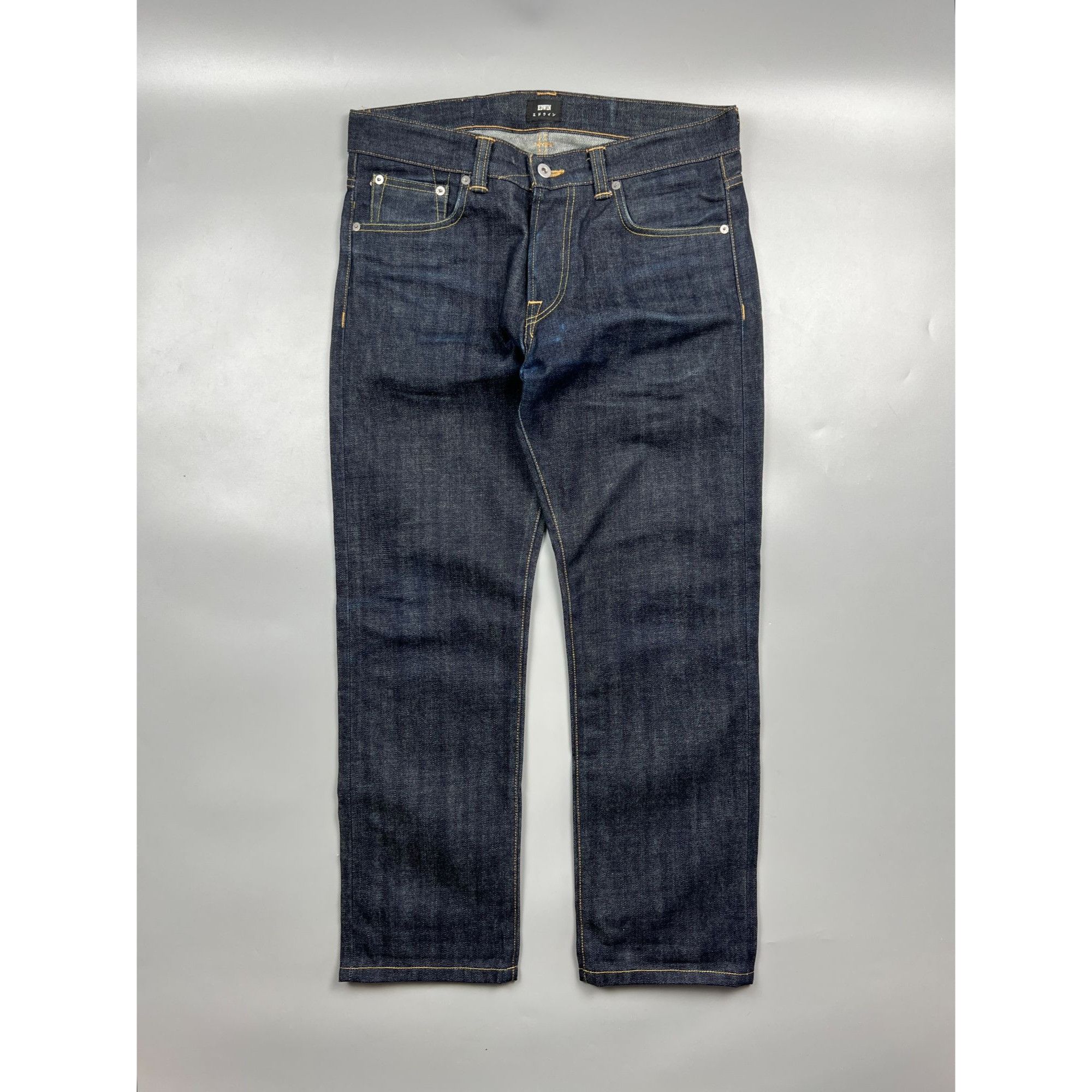 Edwin Edwin ED-71 Raw Selvedge Denim Jeans Pants (Y0965) Size US 31 - 1 Thumbnail