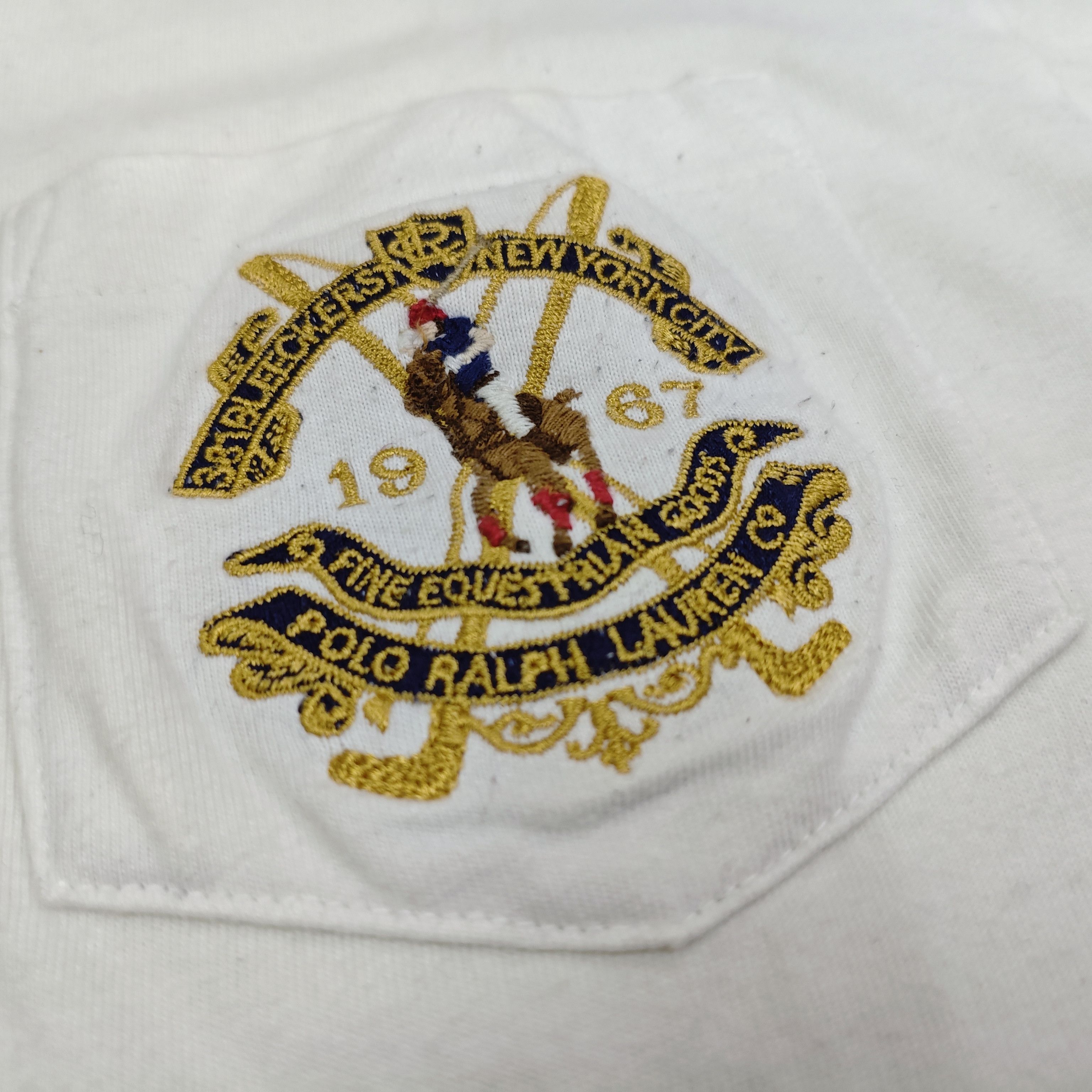 Polo Ralph Lauren POLO by RALPH LAUREN Crest Pocket Embroidered No 3 Tee Size US M / EU 48-50 / 2 - 5 Thumbnail