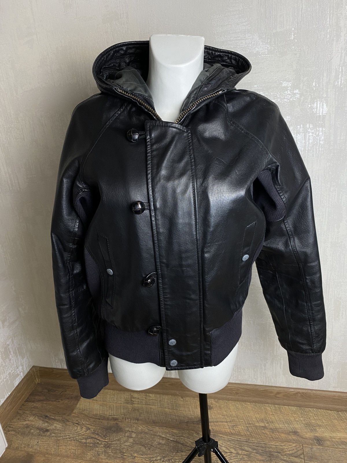 Puma Puma Archive "Clyde" Leather Hooded Jacket Rare Futuristic Size L / US 10 / IT 46 - 15 Thumbnail