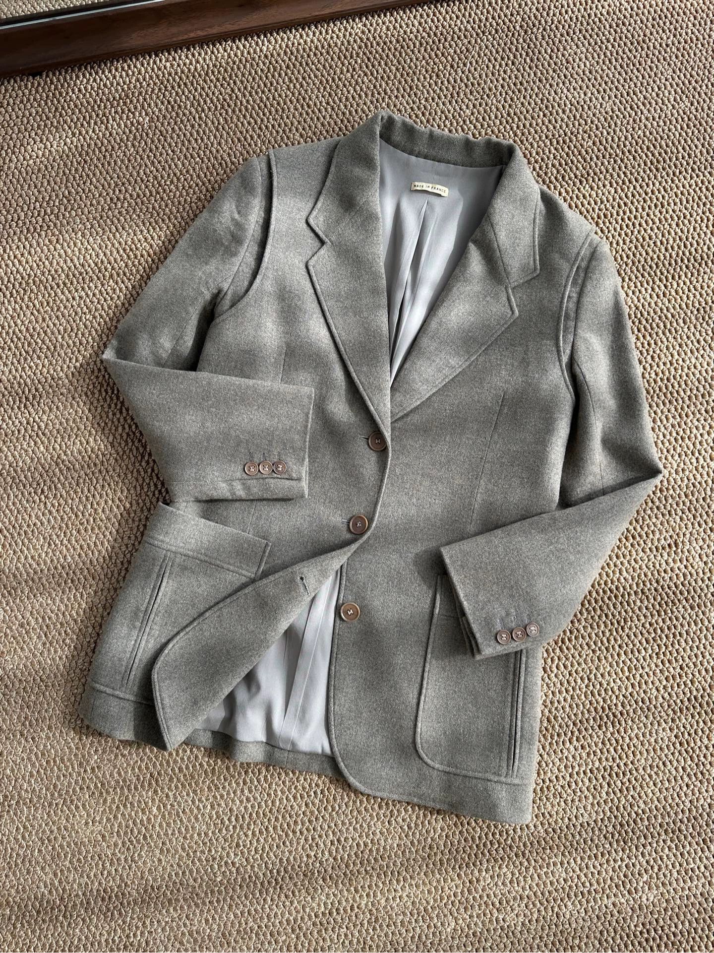 Hermes HERMES by Margiela wool cashmere blazer women's green-brown Size M / US 6-8 / IT 42-44 - 3 Thumbnail