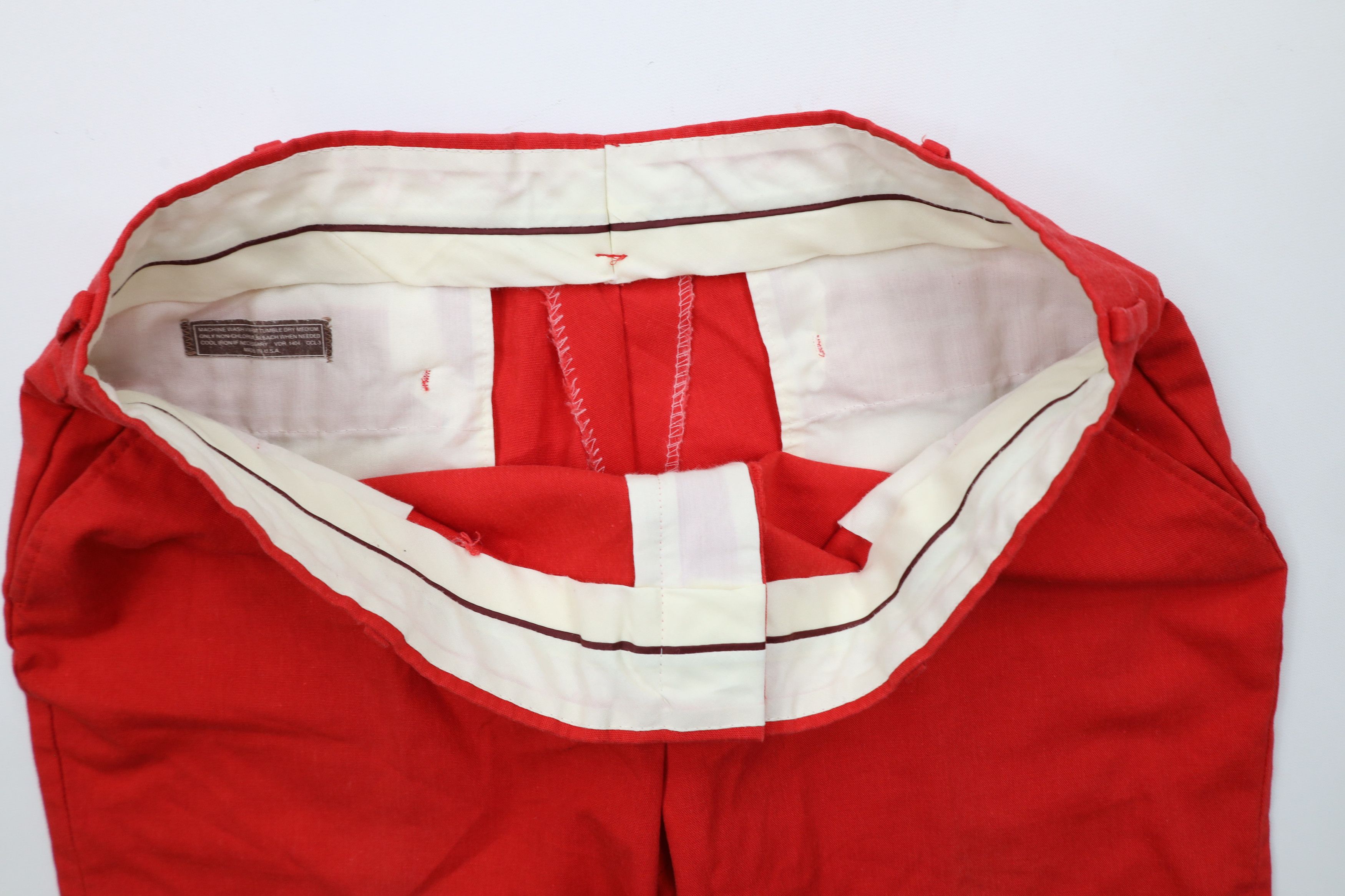 Vintage Vintage 70s Streetwear Above Knee Chino Shorts Red USA Size US 36 / EU 52 - 7 Thumbnail