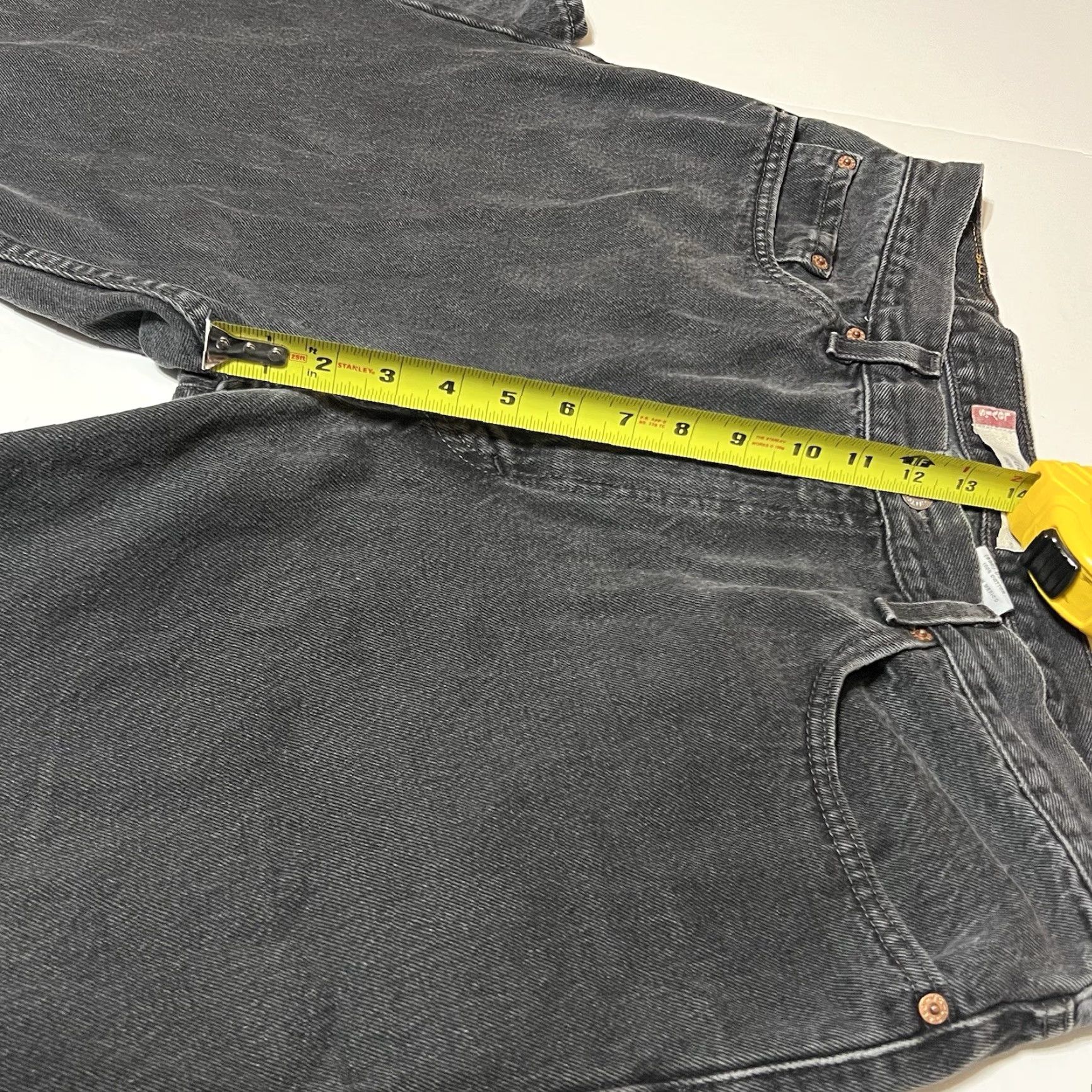Levi's Levi's 505 Jeans Mens Regular Straight Leg 36x30 Black Denim Distressed Y2K USA 500 Series Size US 36 / EU 52 - 4 Thumbnail