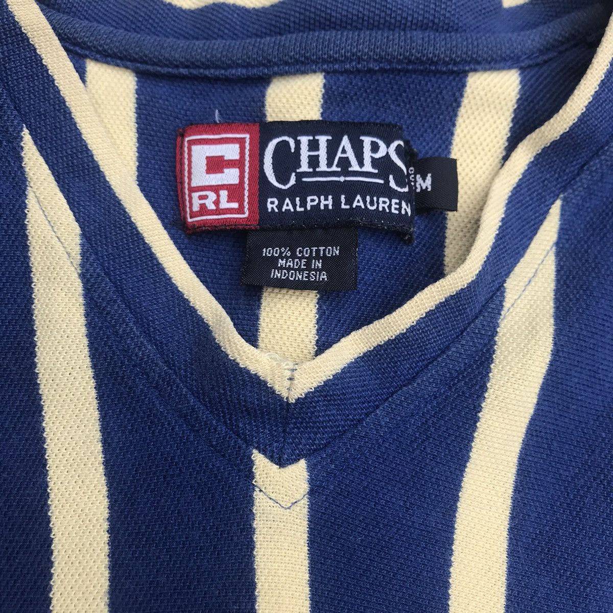 Chaps × Chaps Ralph Lauren × Vintage Vintage E Chaps RL Ralph Lauren Blue Stripes Tee Tshirt Size US M / EU 48-50 / 2 - 5 Thumbnail