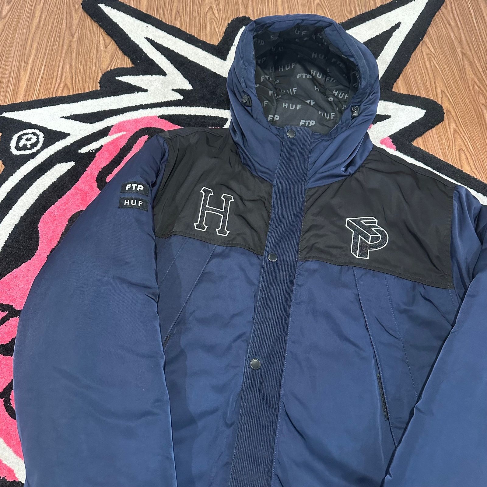 Fuck The Population × Huf HUF x FTP Front Embroidery Padded Nylon Jacket - Size Large Size US L / EU 52-54 / 3 - 1 Thumbnail