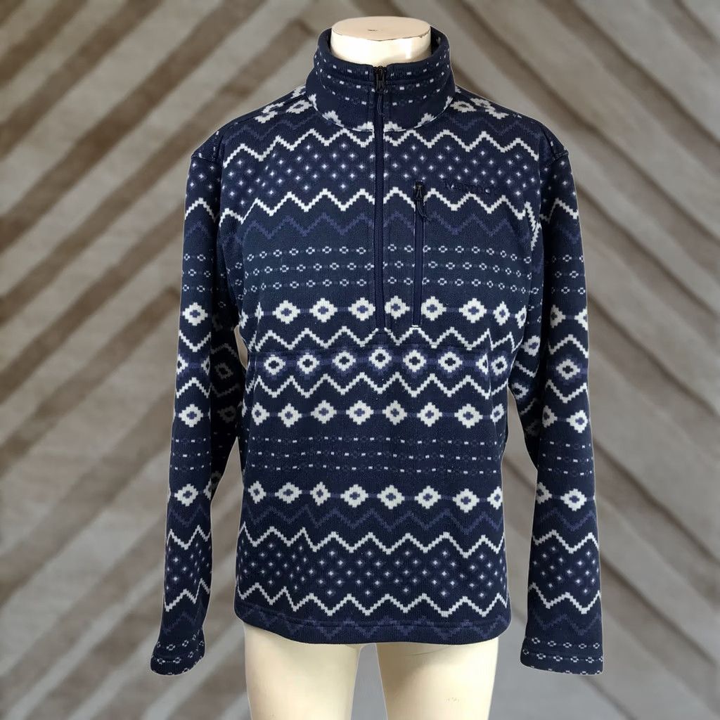 Marmot Marmot Mountain Works Mens Blue Fair Isle Fleece Pullover M14975 Medium Size US M / EU 48-50 / 2 - 1 Thumbnail