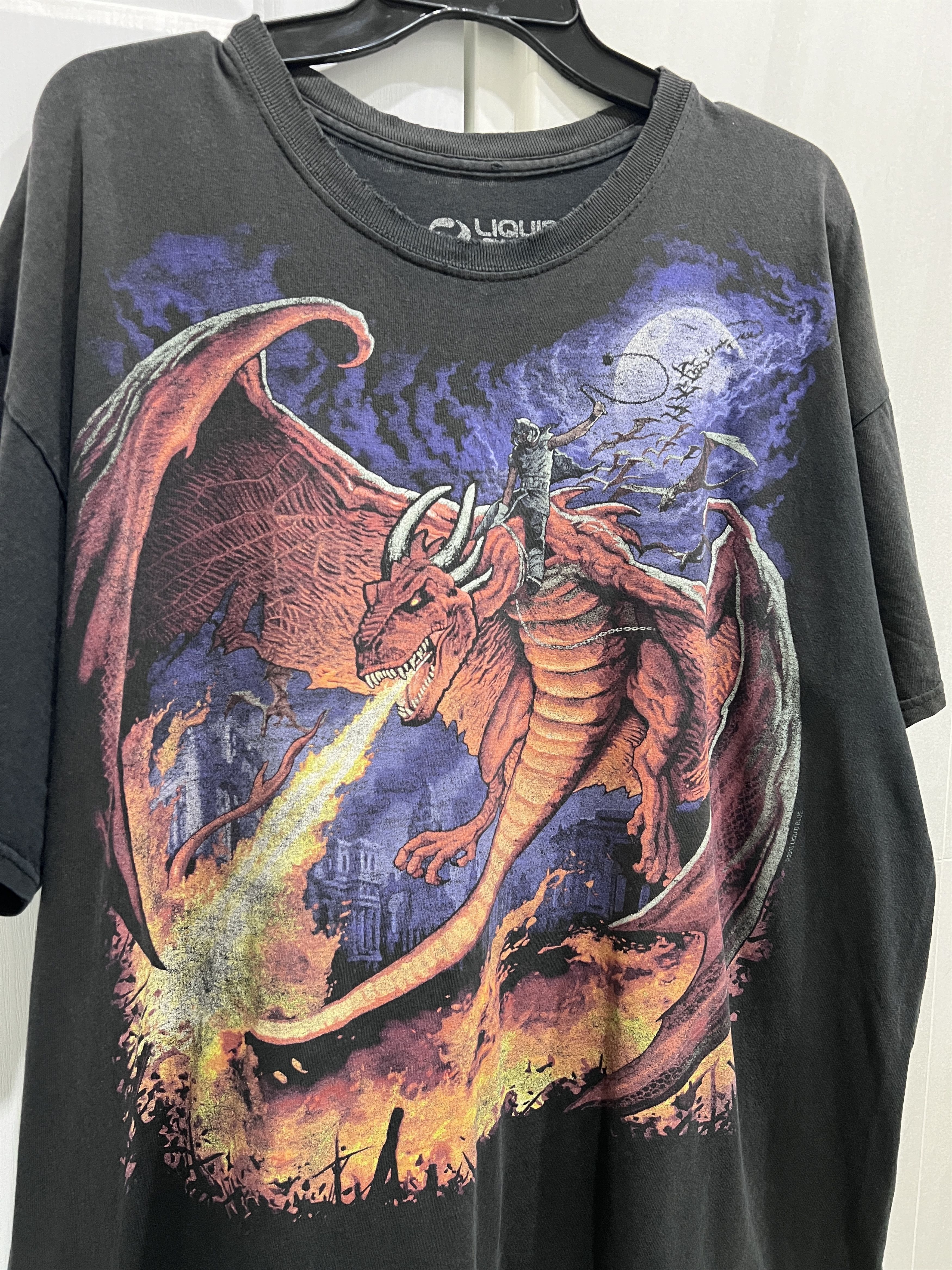 Liquid Blue 2015 Liquid Blue Dragon Warrior Skull Tee Faded 2XL Size US XXL / EU 58 / 5 - 1 Thumbnail
