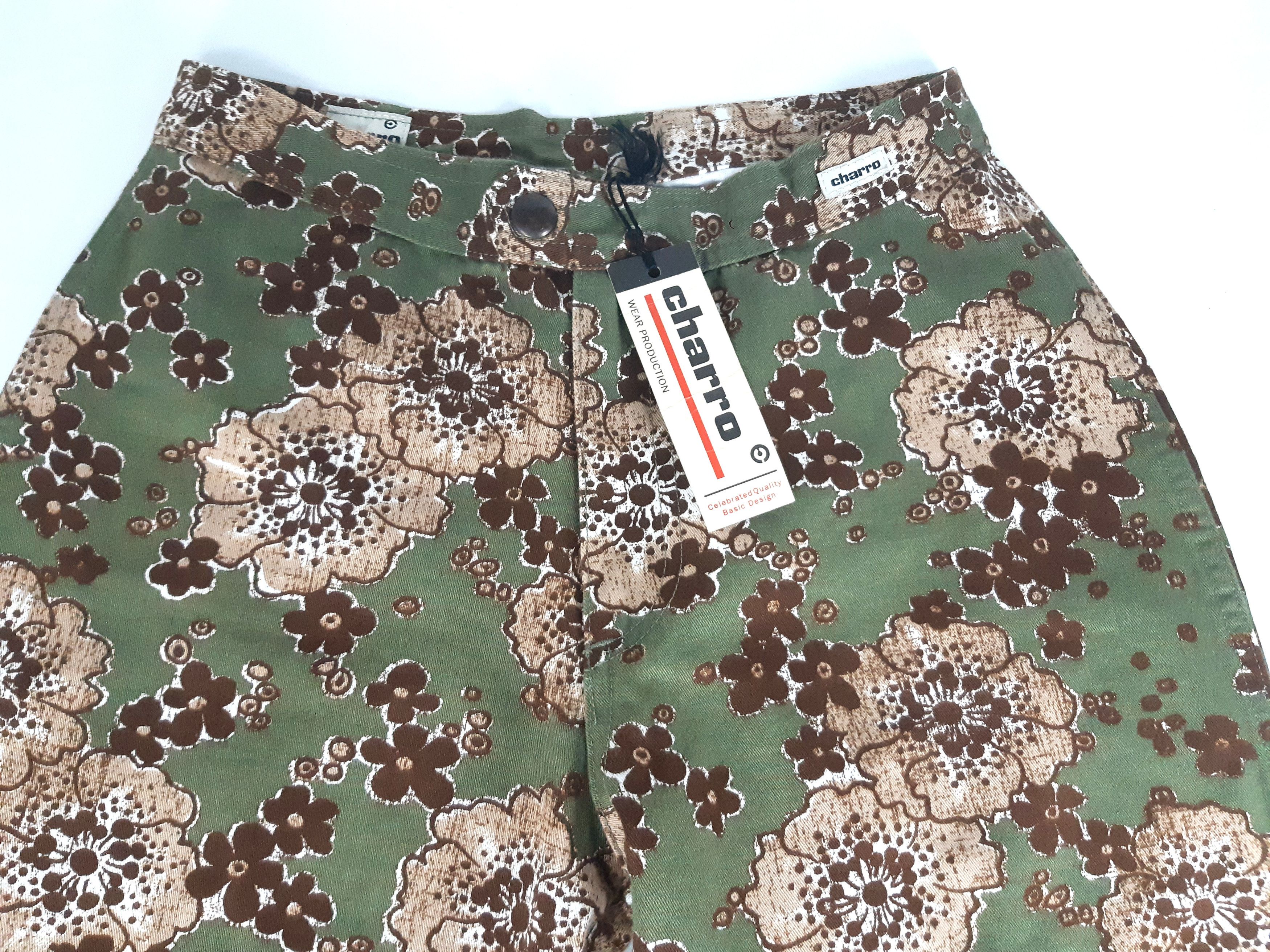 Other Vintage 90s CHARRO floral pants Italy size 28 NWT Size 28" / US 6 / IT 42 - 4 Thumbnail