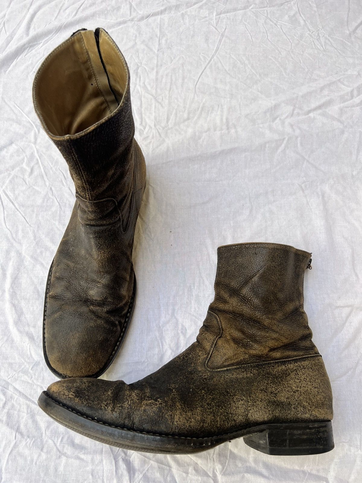 Carpe Diem Destroyed backzip boots | Grailed