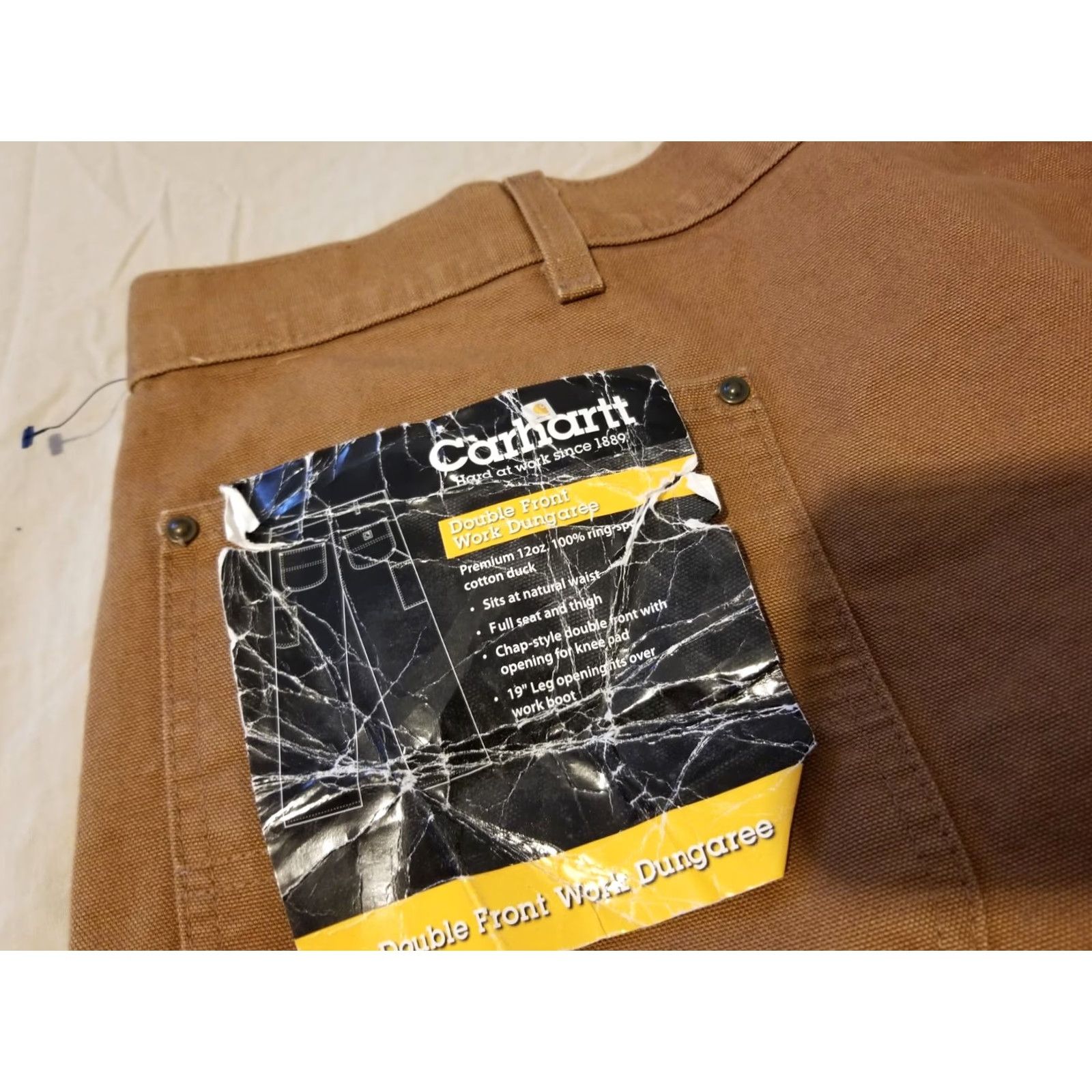 Carhartt Carhartt Jeans Mens 50x30 Khaki Beige Denim 5-Pocket Straight Relaxed Cargo Pants Straight Leg Size US 34 / EU 50 - 4 Thumbnail