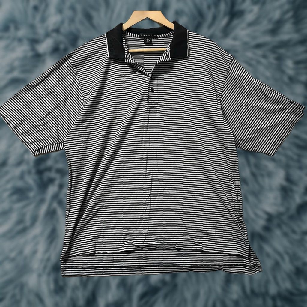 Nike Nike Golf Polo Shirt - Men - Striped Short Sleeve - Large L - Performance Golf Size US L / EU 52-54 / 3 - 1 Thumbnail