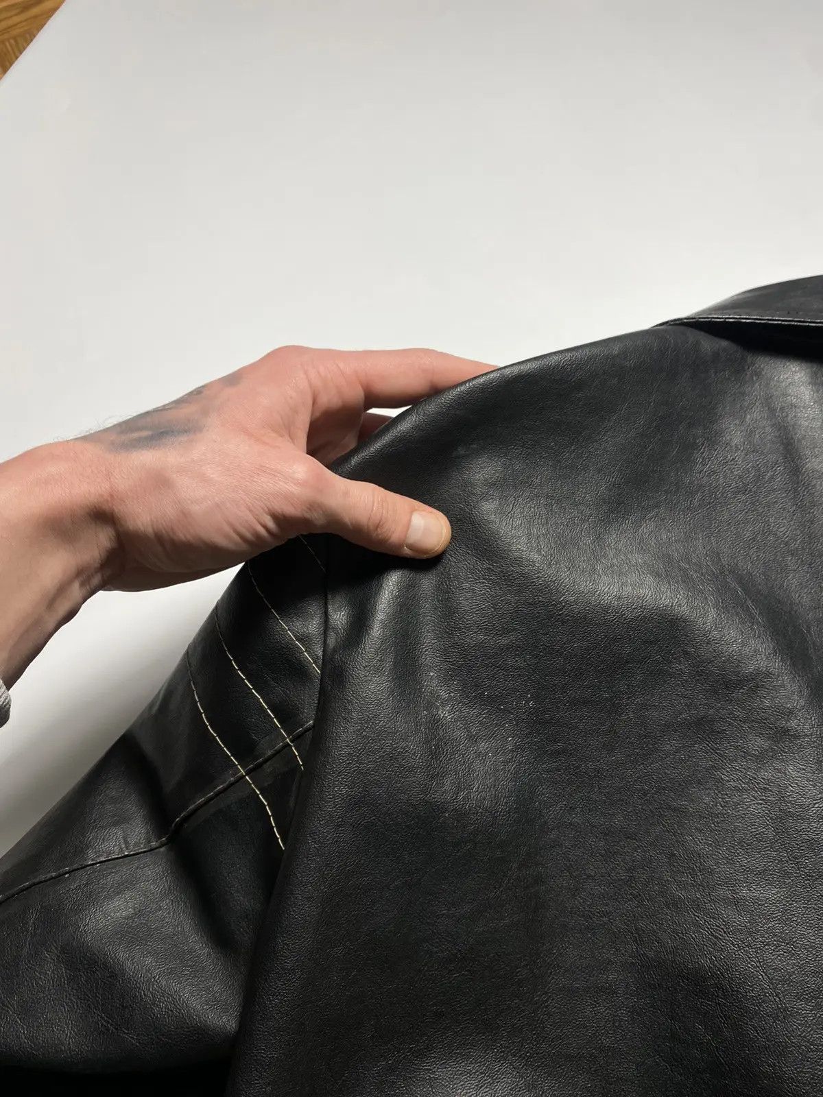 BMW Bmw leather race jacket men heavy 1980 1990 M Size US M / EU 48-50 / 2 - 5 Thumbnail