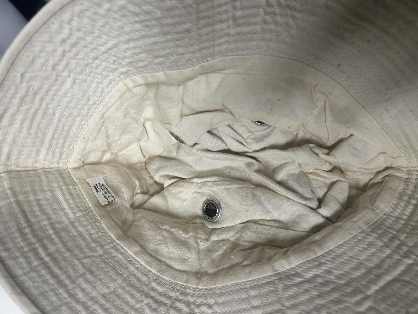Designer Stylish Cream Bucket Hat Size ONE SIZE - 5 Thumbnail