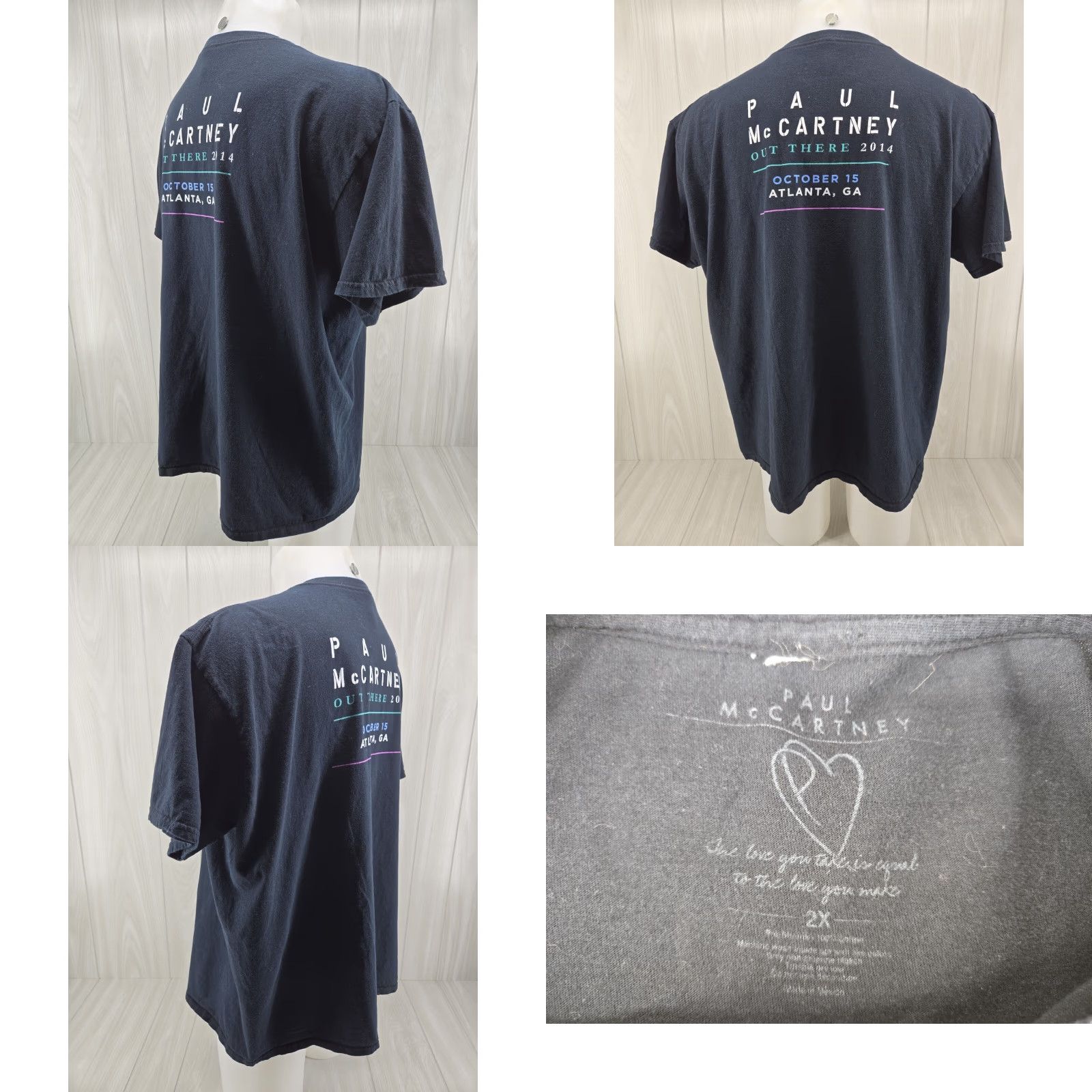 Vintage VINTAGE Paul McCartney Out There World Tour 2014 Atlanta Beatles Black T-Shirt Womens 2X Size XXL / US 16-18 / IT 52-54 - 8 Thumbnail