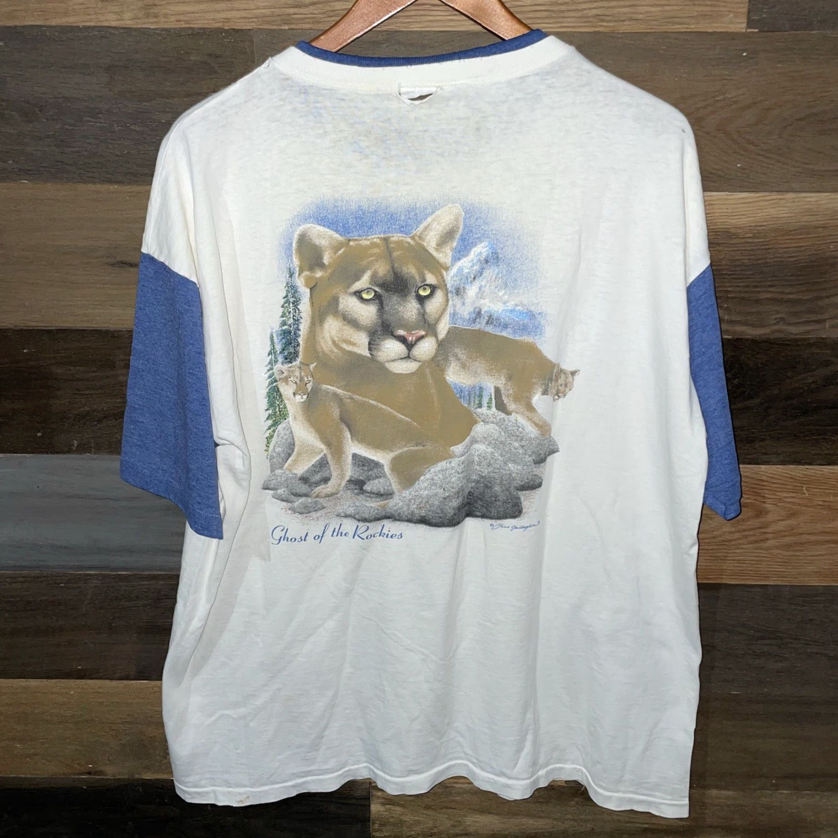 Vintage VTG Ghost Of The Rockies Single Stitch Graphic Tee Mens XL White Hole On Neck Small) Size US XL / EU 56 / 4 - 2 Thumbnail