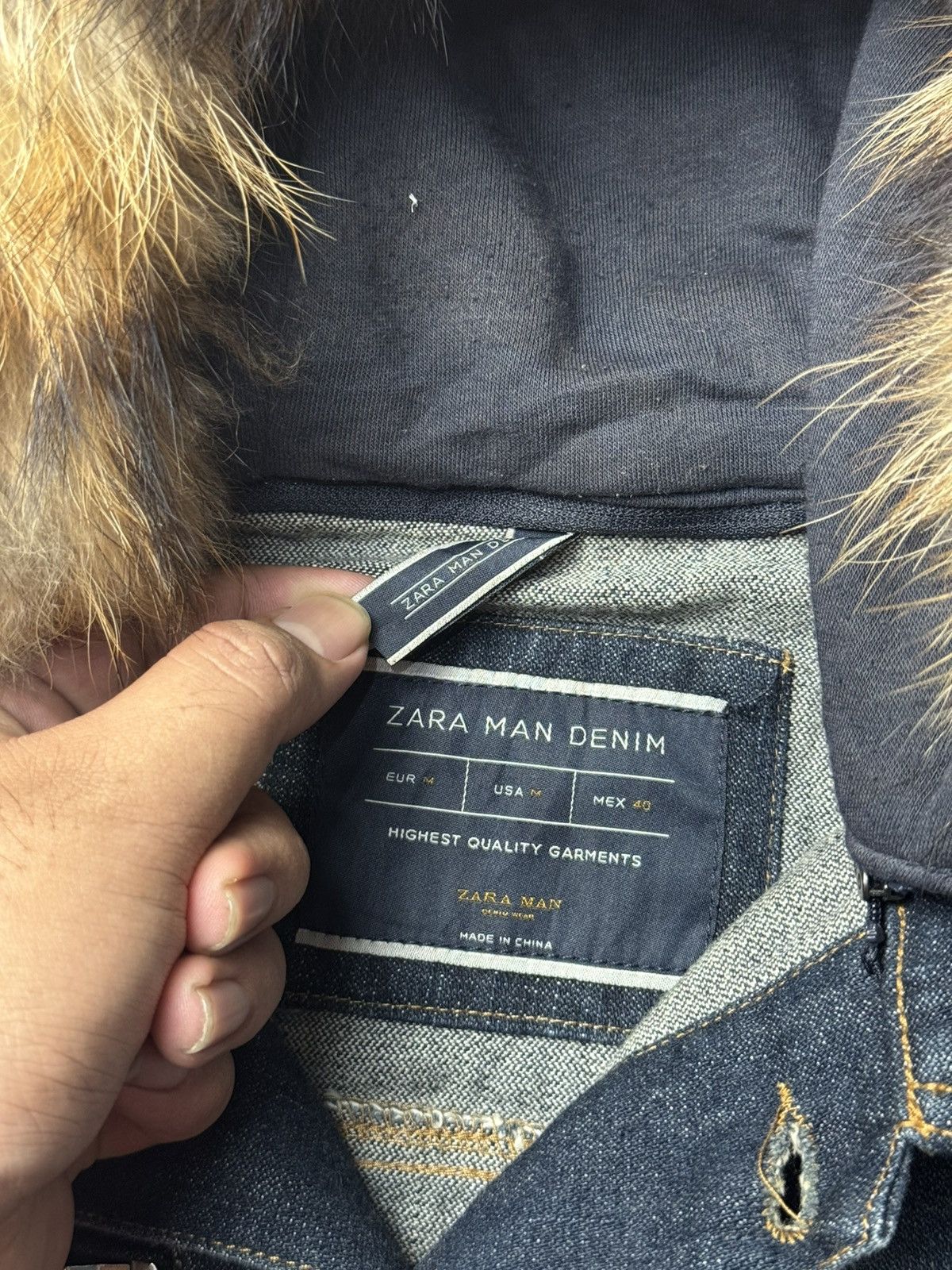 If Six Was Nine × Japanese Brand × Le Grande Bleu (L.G.B.) Fur Denim Hybrid Hoodie Zaraman Size US M / EU 48-50 / 2 - 5 Thumbnail