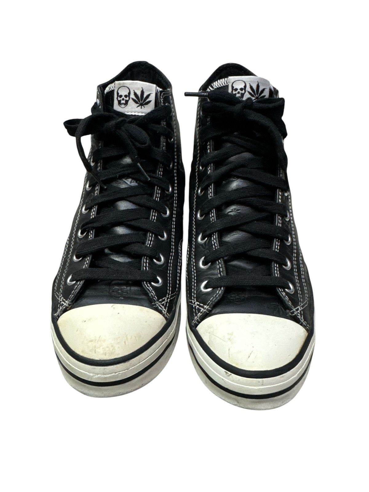 Lucien Pellat-Finet LUCIEN PELLAT FINET SKULL HEMP PRINT LEATHER SHOES Size US 8 / EU 41 - 3 Thumbnail