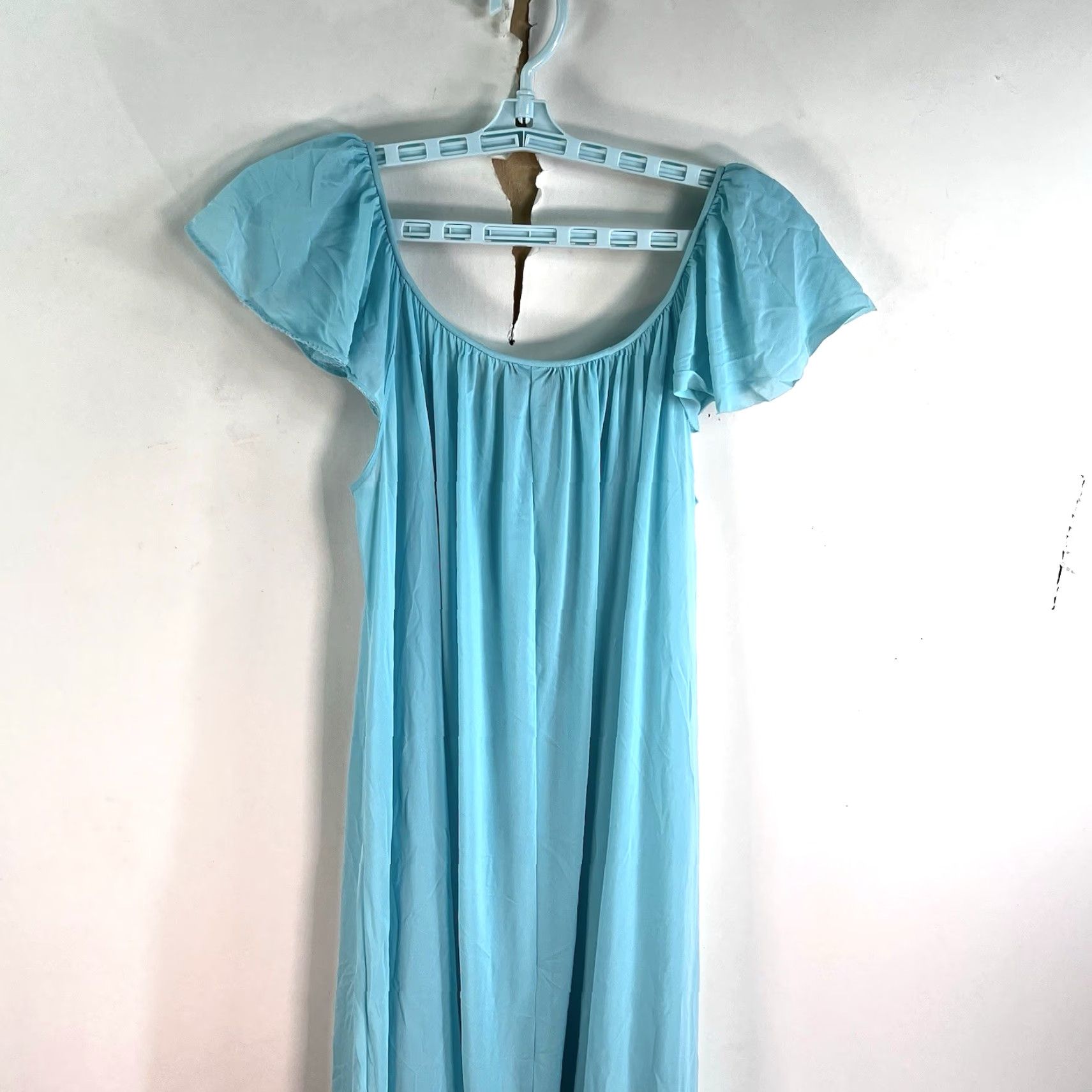Vintage VINTAGE Miss Elaine Nightgown Maxi Eveningwear 1970s Size M Blue Full Sweep US Made Size ONE SIZE - 7 Thumbnail