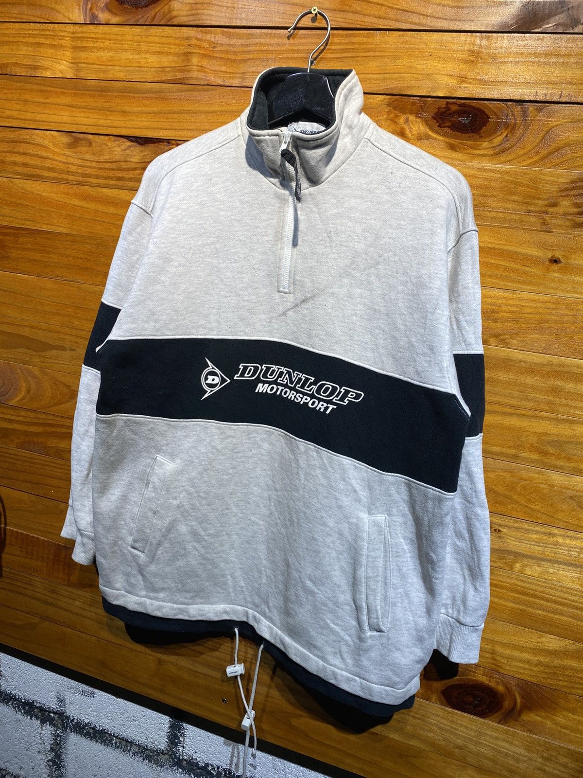 Dunlop Vintage Dunlop Motorsport Half-Zip Sweatshirt 90s Style Size US L / EU 52-54 / 3 - 4 Thumbnail