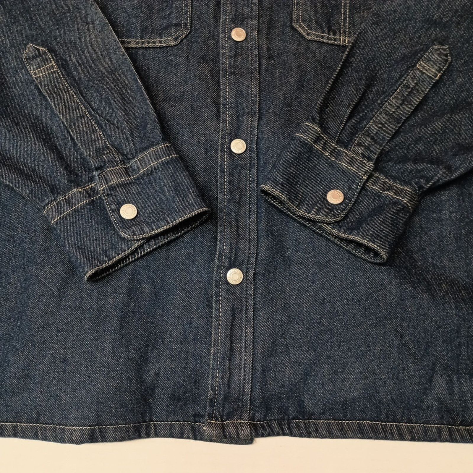 Levi's Levi Strauss Utility Shirt Jacket Men's 2XL Blue Denim Snap Size US XXL / EU 58 / 5 - 2 Thumbnail