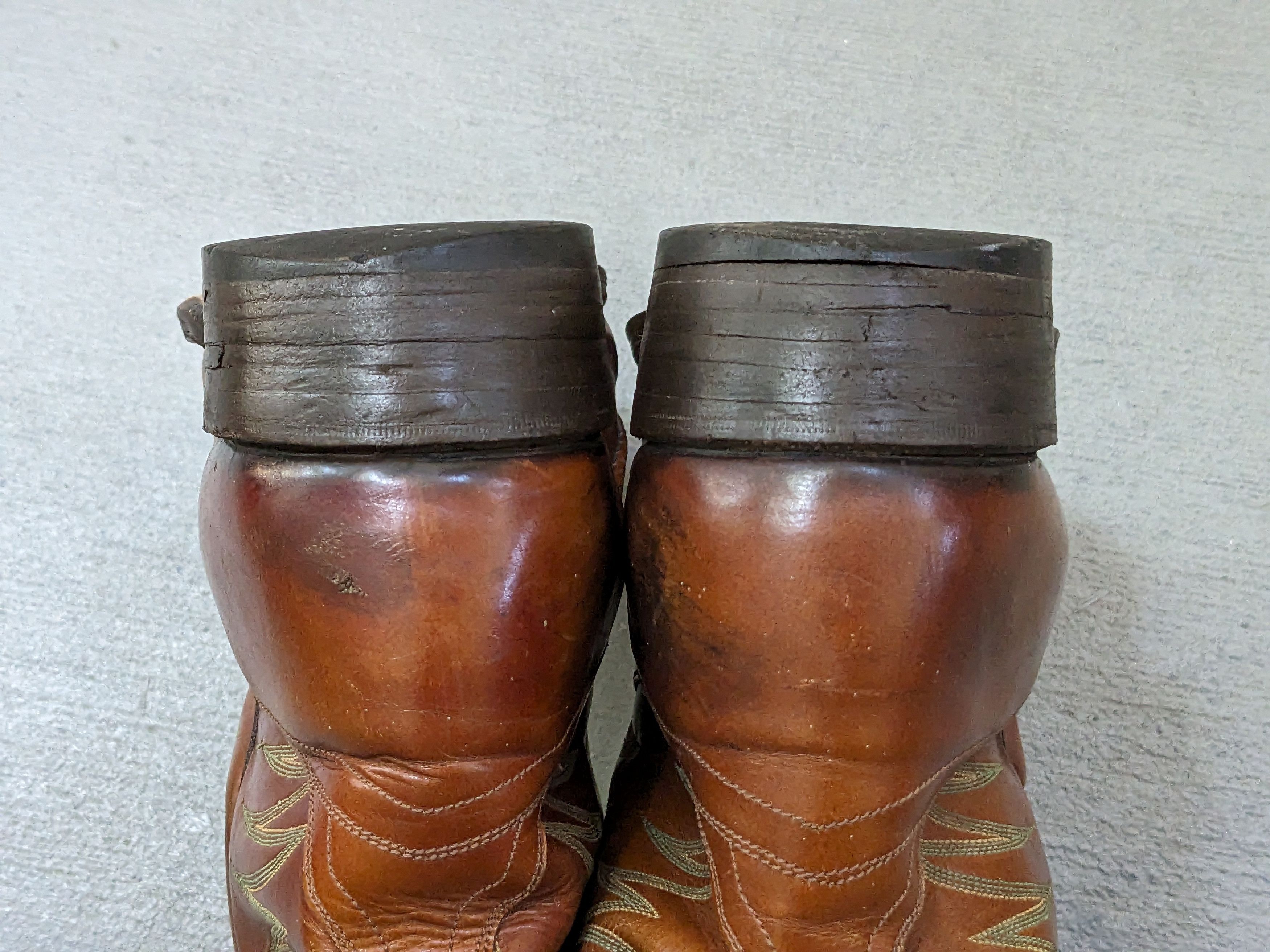 Genuine Leather Vintage Cowboy Boots Brown Size 9 Western Botas Size US 9 / EU 42 - 15 Thumbnail