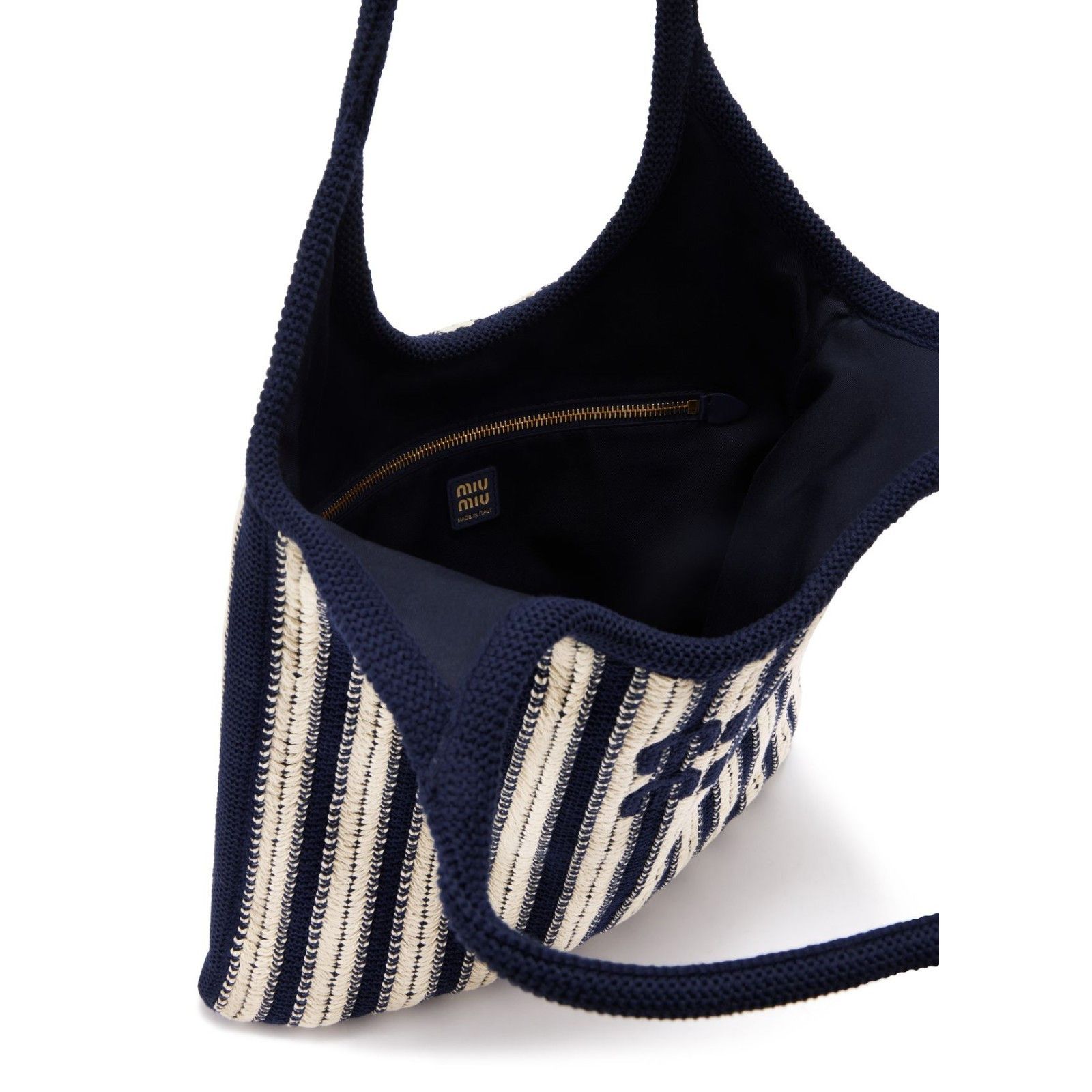 Miu Miu MIU MIU Ivy Crochet Blue/White Top Handle Bag New & Authenti Size ONE SIZE - 4 Thumbnail