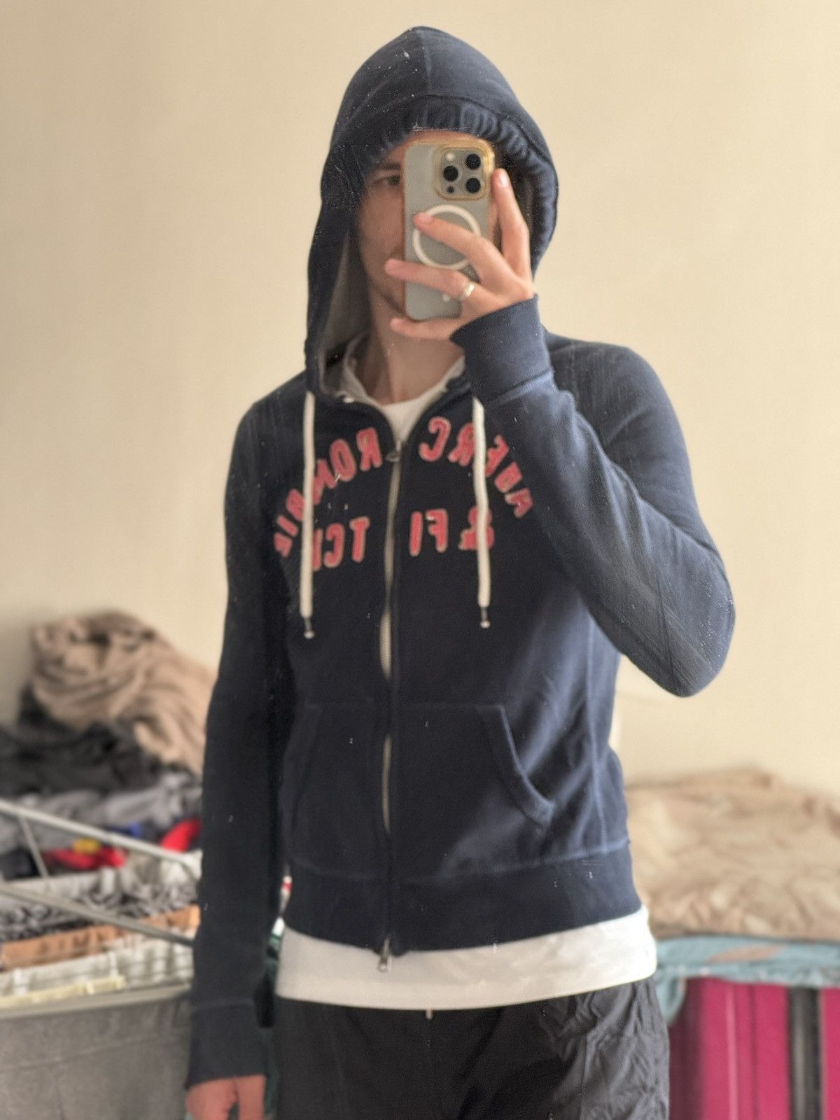 Japanese Brand Abercrombie Fitch faded Zip Hood ifsixwasnine LGB y2k cdg Size US M / EU 48-50 / 2 - 3 Thumbnail