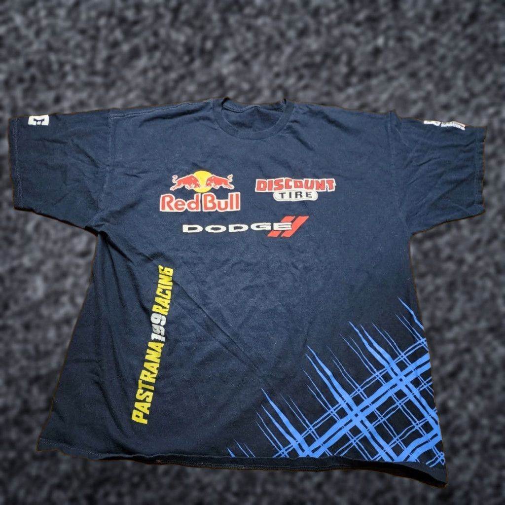 Gloverall VINTAGE Mens 2XL Blue Graphic T Shirt Racing Sponsors Pastrana #199 All Over Graphics Size US XXL / EU 58 / 5 - 1 Thumbnail