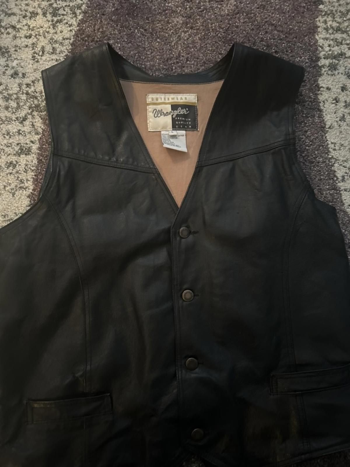 Wrangler Wrangler Premium Leather Vest - Men's L Size US L / EU 52-54 / 3 - 2 Thumbnail