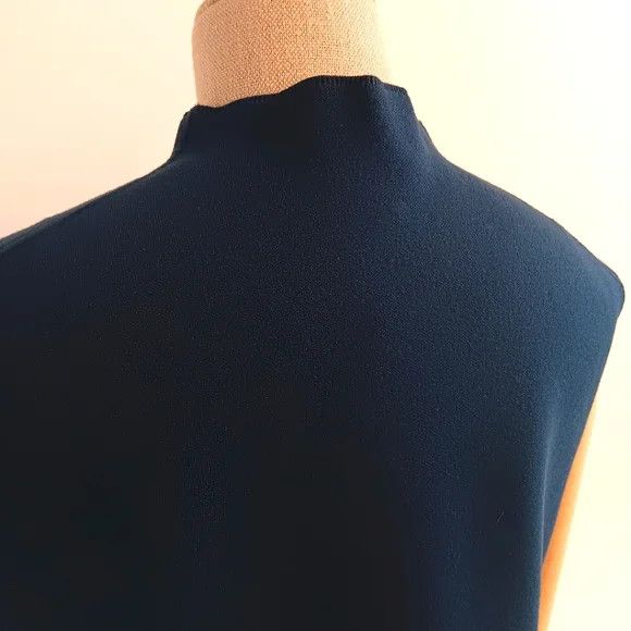 Lafayette 148 LAFAYETTE 148 Responsible Matte Crepe Mockneck Tunic-Lido Bl Size L / US 10 / IT 46 - 12 Thumbnail