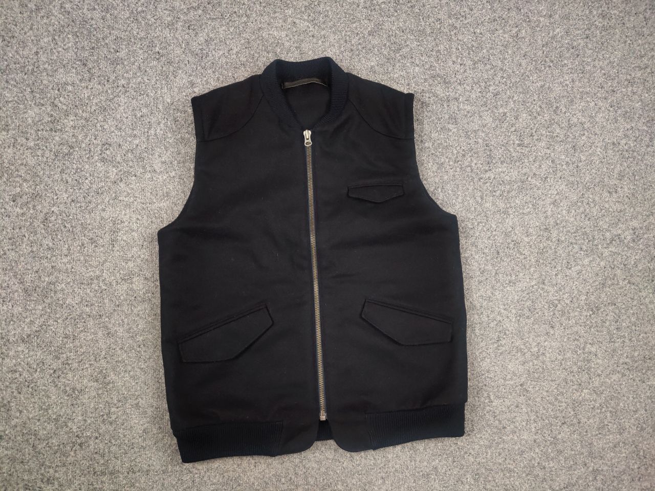 Won Hundred Won Hundred Design Orville Wool Navy Zip pocket vest jacket Size US L / EU 52-54 / 3 - 6 Thumbnail