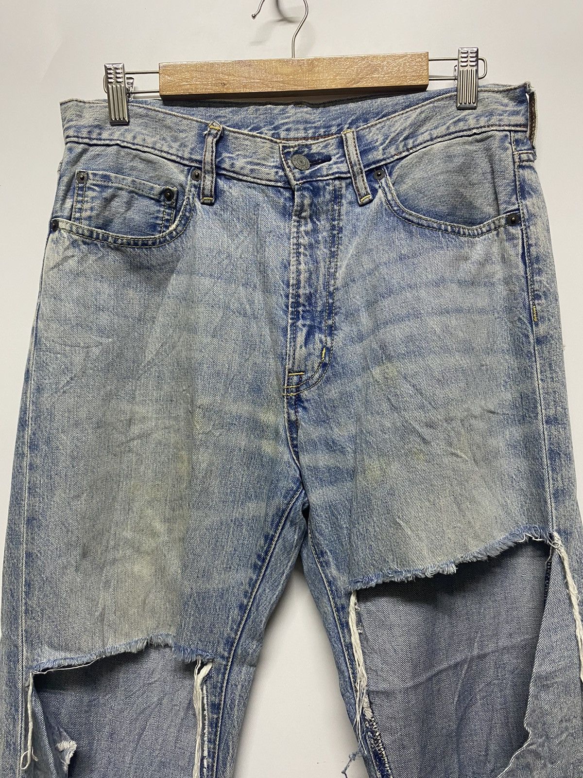 GU × If Six Was Nine GU Japan Distressed Goth Punk Denim Jeans Size US 30 / EU 46 - 3 Thumbnail