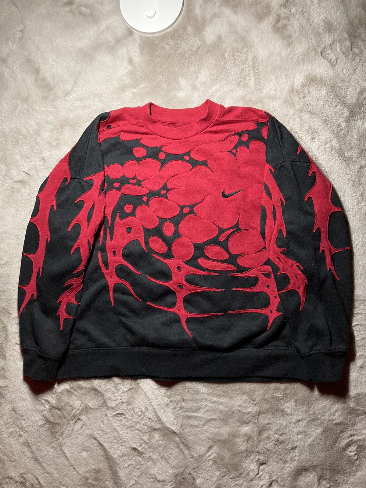 Nike × Vintage ⛩️Nike sweatshirt custom vintage y2k eye boxy distressed rare Size US L / EU 52-54 / 3 - 11 Thumbnail