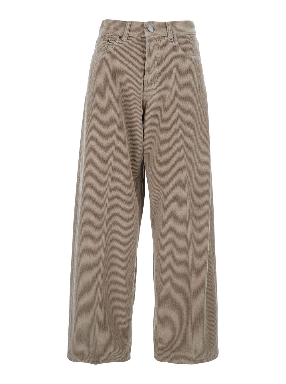 Haikure 'Bethany' Brown Ribbed Knit Pants with Wide Leg in Cotton Woman Size 24" / US 00 / IT 34 - 1 Thumbnail