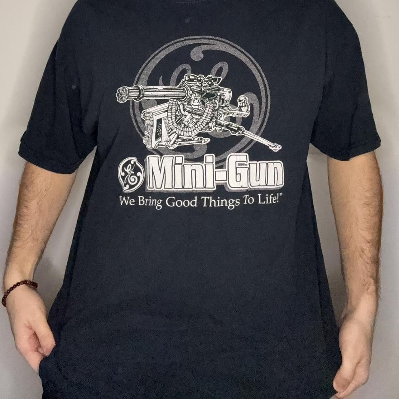 Vintage Vintage Rare GE (General Electric) Mini Gun Black T-shirt Size US XL / EU 56 / 4 - 1 Thumbnail